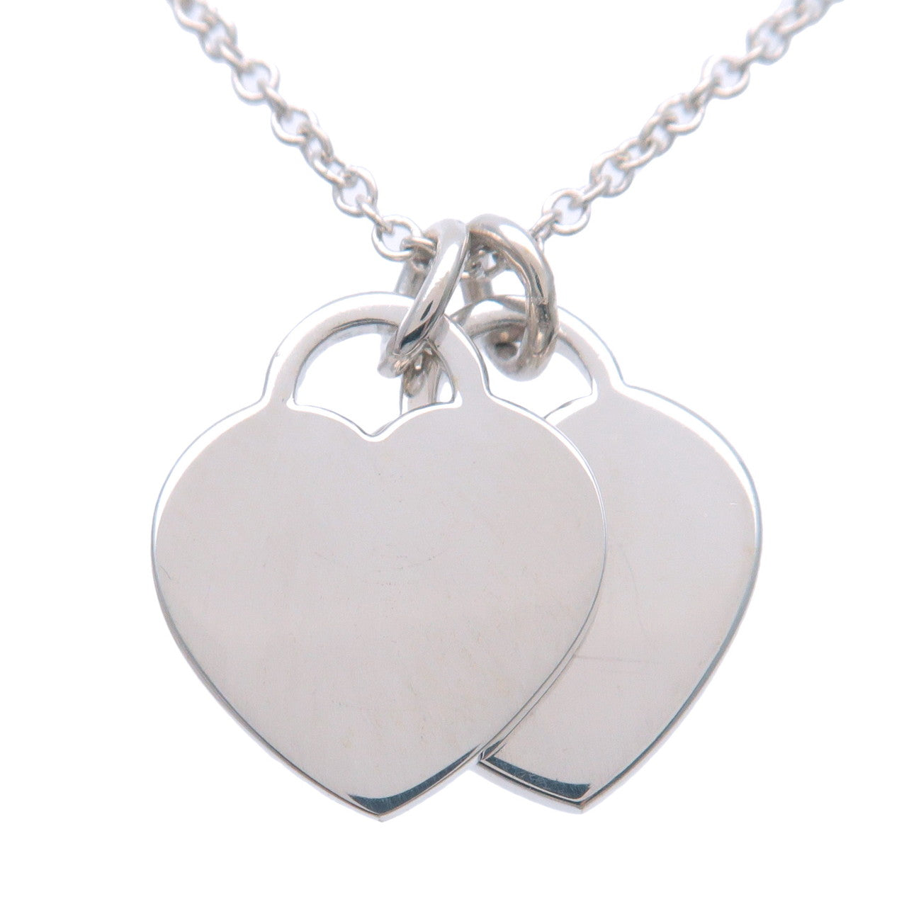 Tiffany&Co. Return to Tiffany Mini Double Heart Tag Necklace SV925