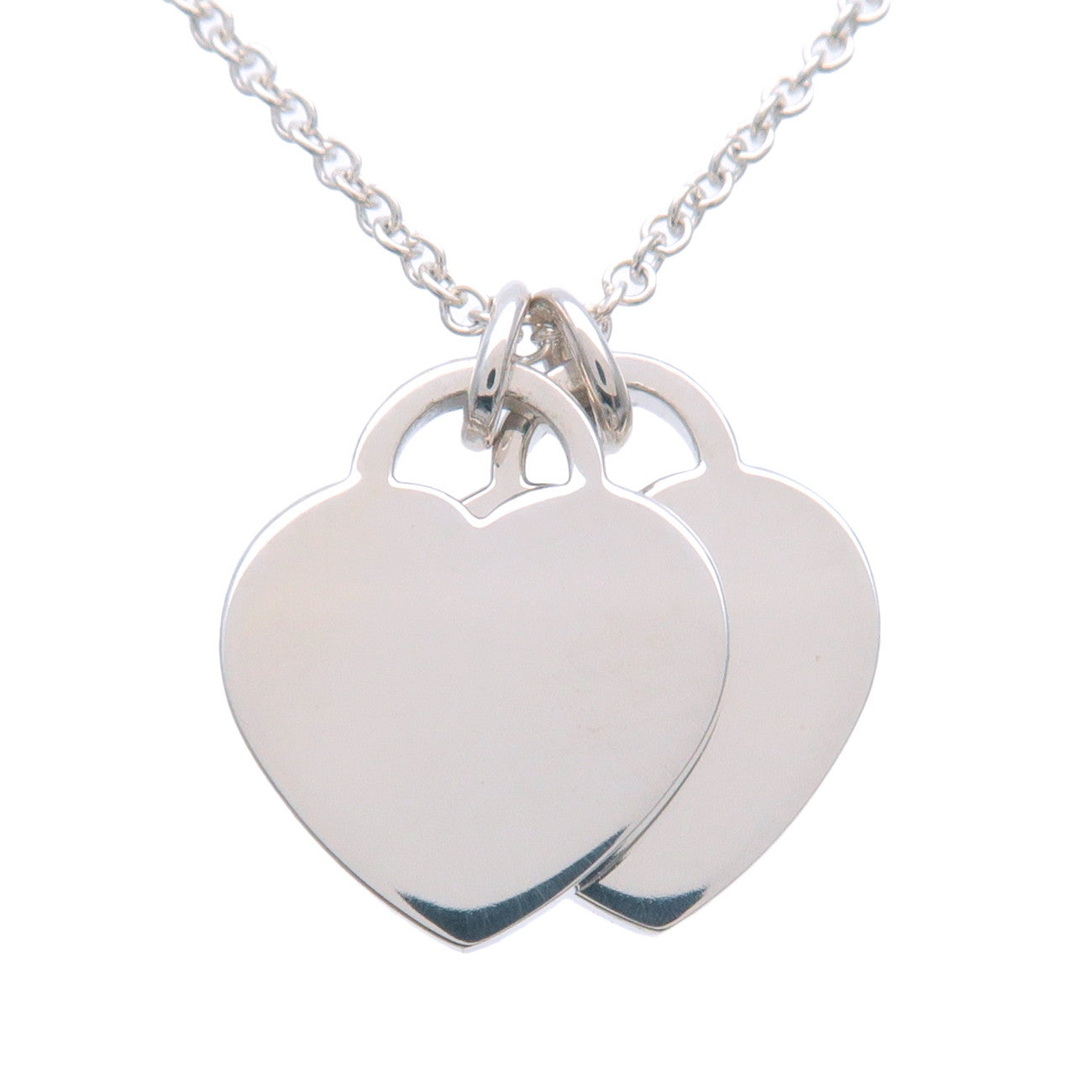 Tiffany&Co. Return to Tiffany Mini Double Heart Tag Necklace SV925