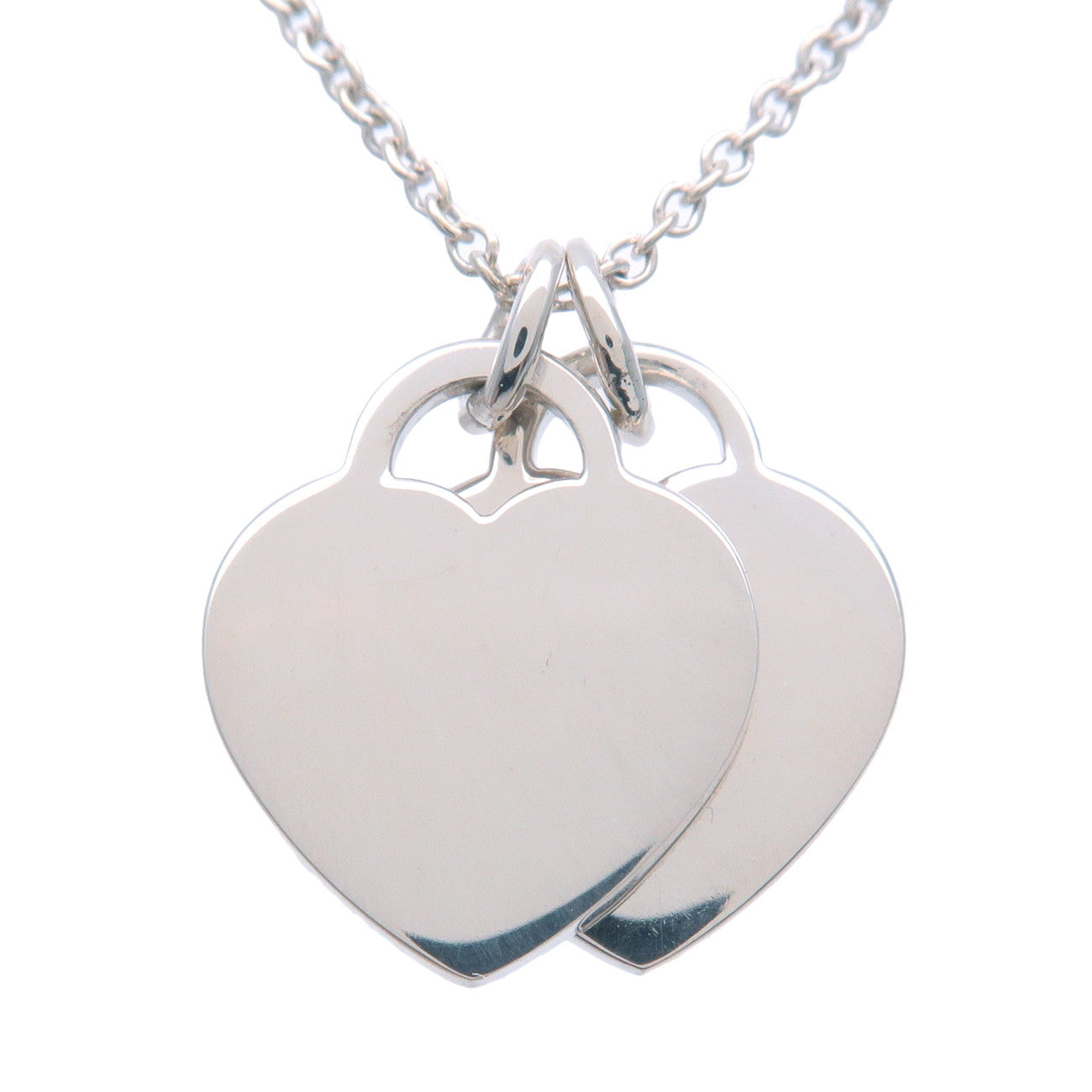 Tiffany&Co. Return to Tiffany Mini Double Heart Tag Necklace SV925