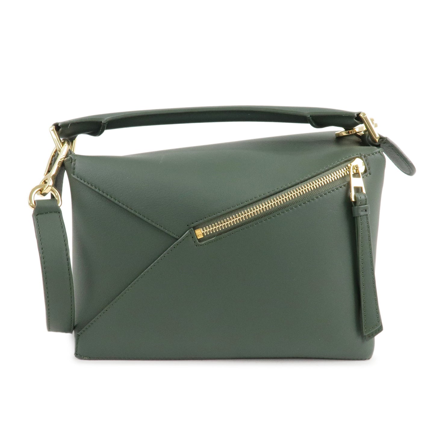 LOEWE Leather Puzzle Bag Small 2Way Bag Hand Bag Green