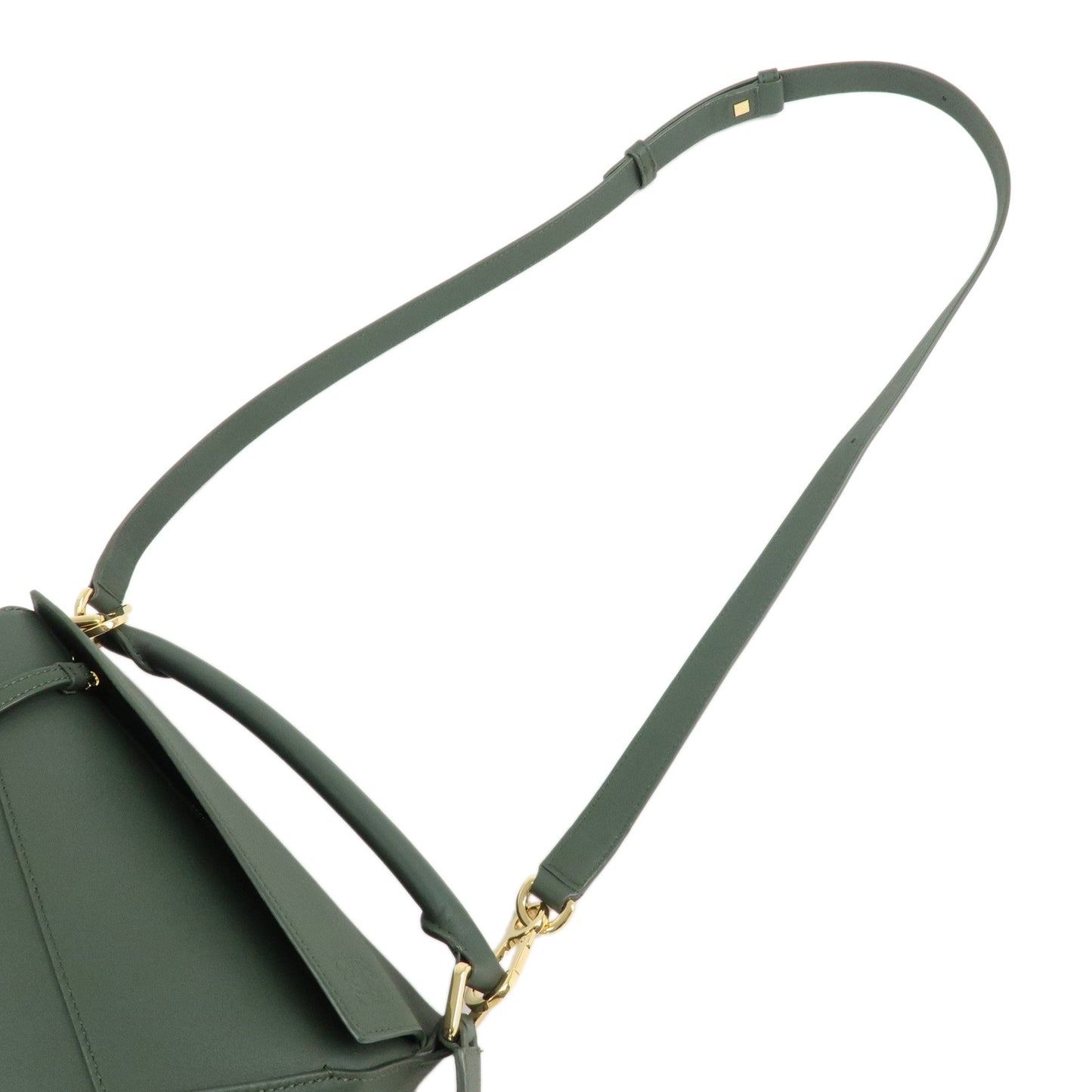 LOEWE Leather Puzzle Bag Small 2Way Bag Hand Bag Green