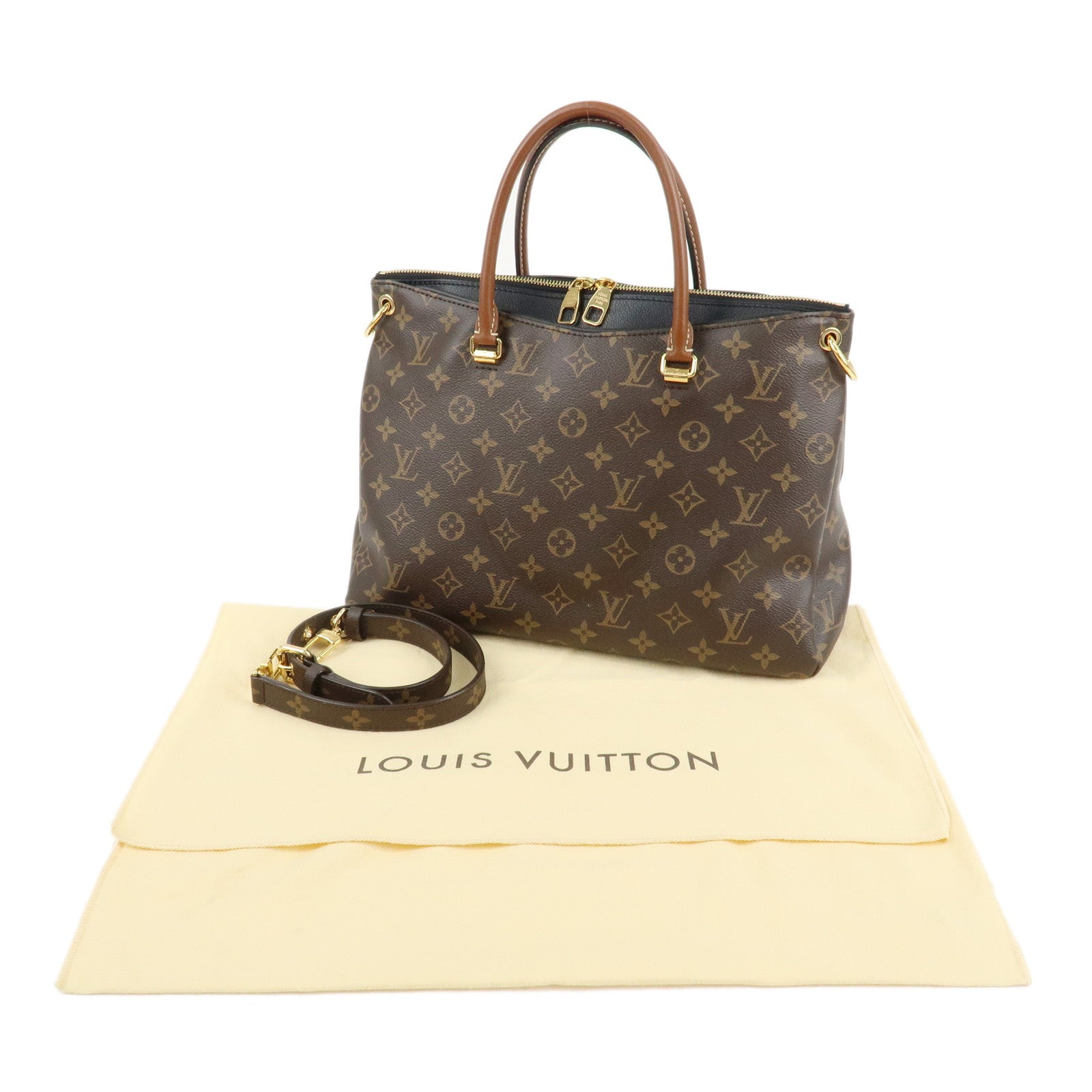 Louis Vuitton Monogram Pallas 2Way Hand Bag Noir M41064