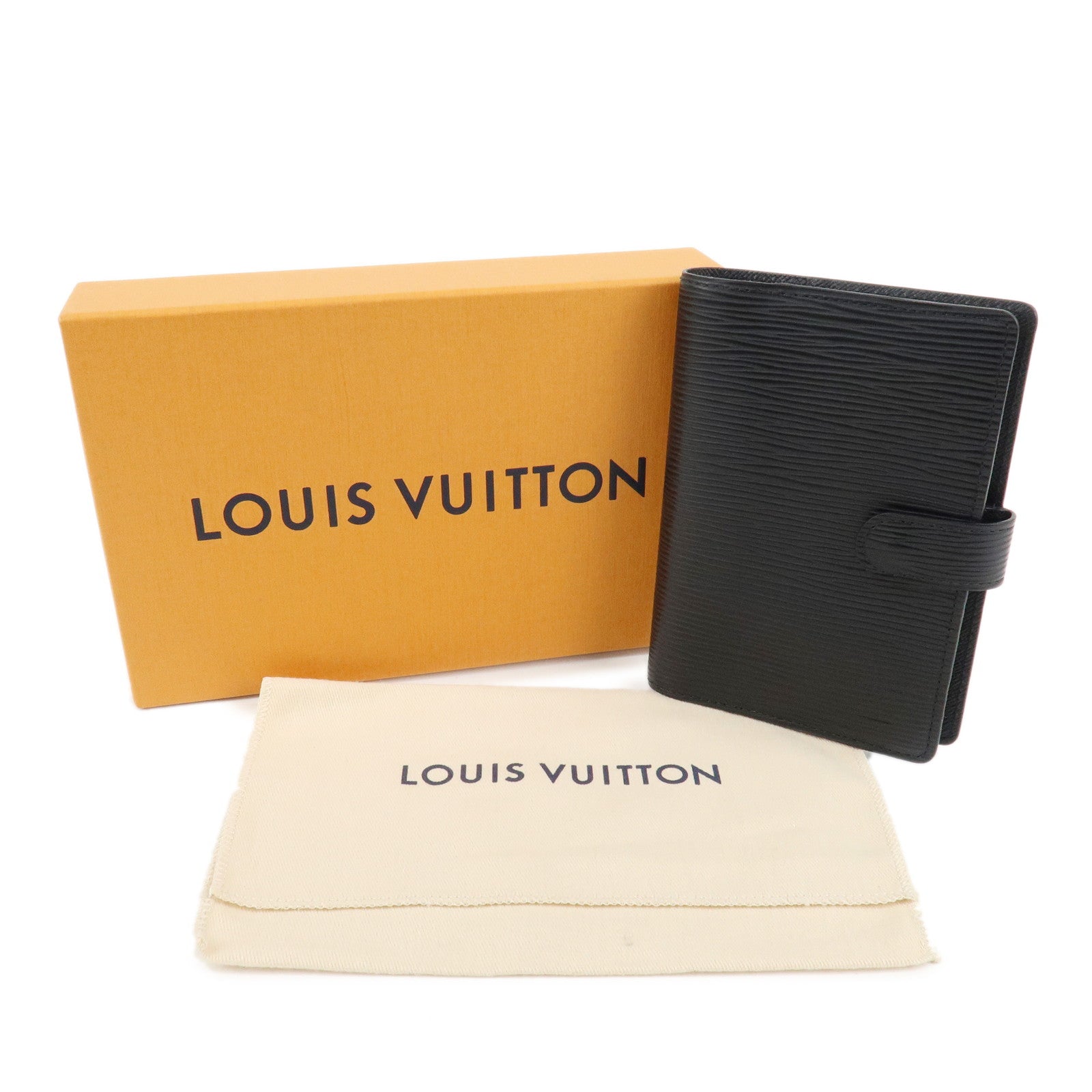 Louis Vuitton Epi Agenda PM Planner Cover Black Noir R20052