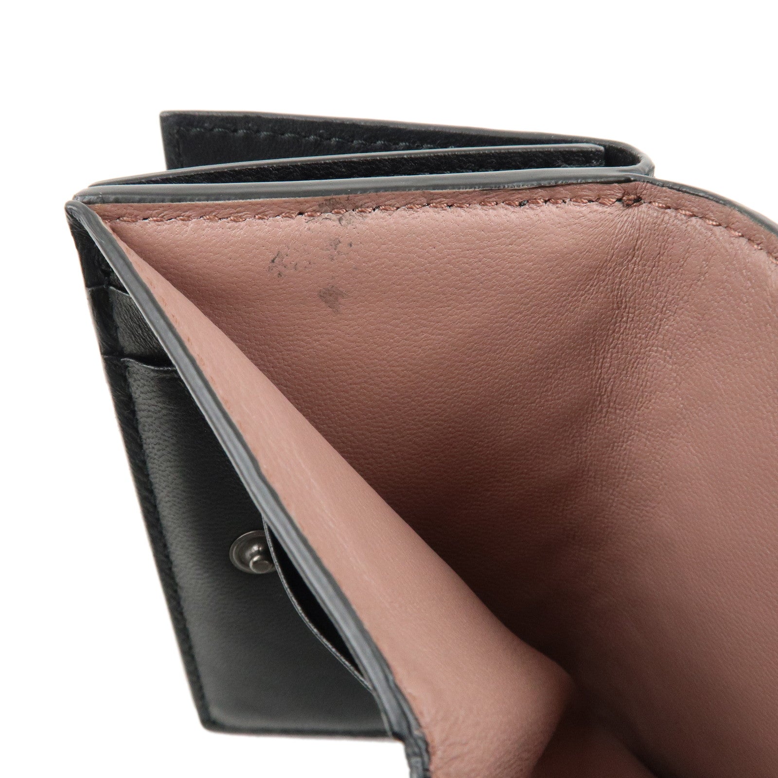 BOTTEGA VENETA Intrecciato Leather Tri-fold Compact Wallet