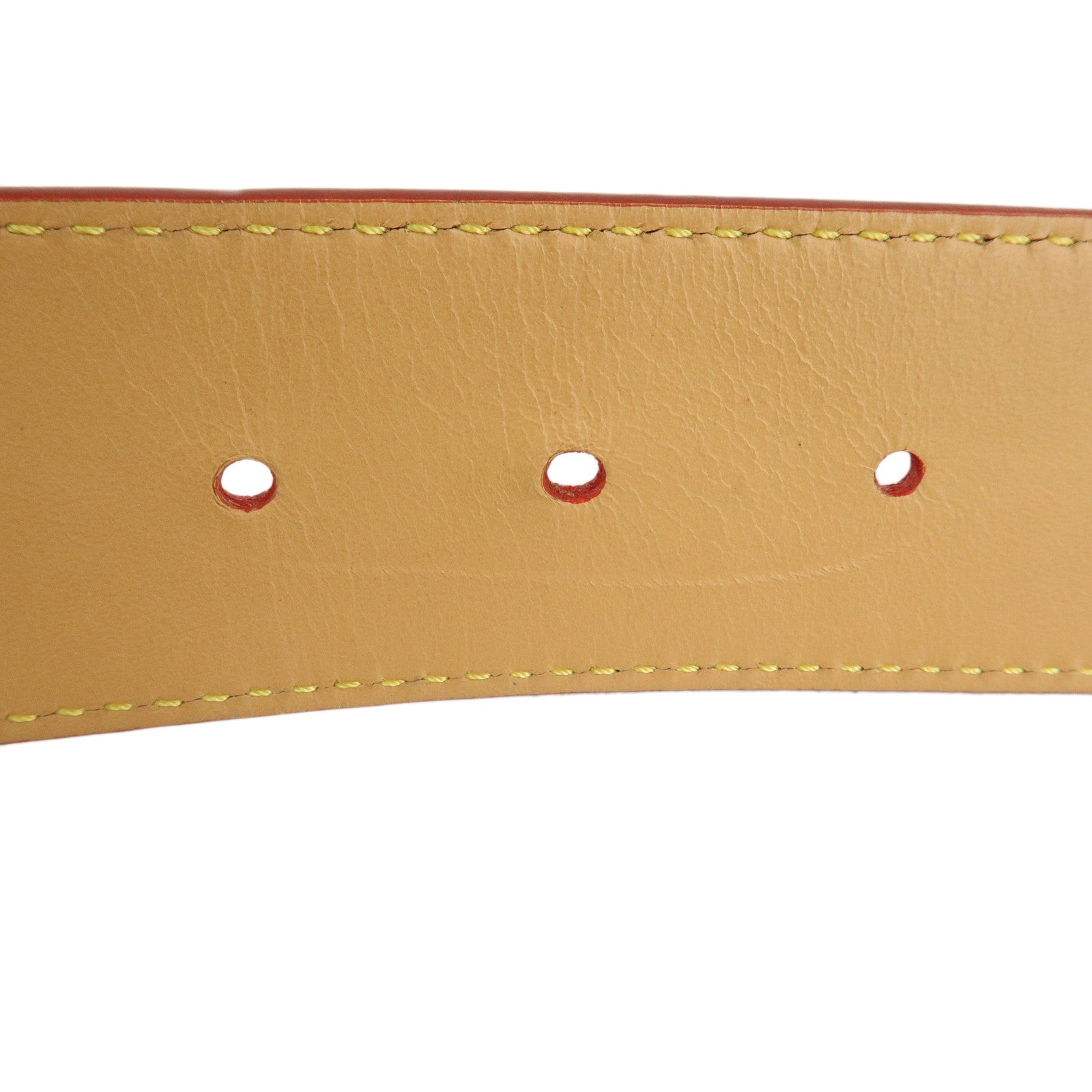 Louis Vuitton Monogram Saint Tulle Reversible Belt 85/34 Red M8457