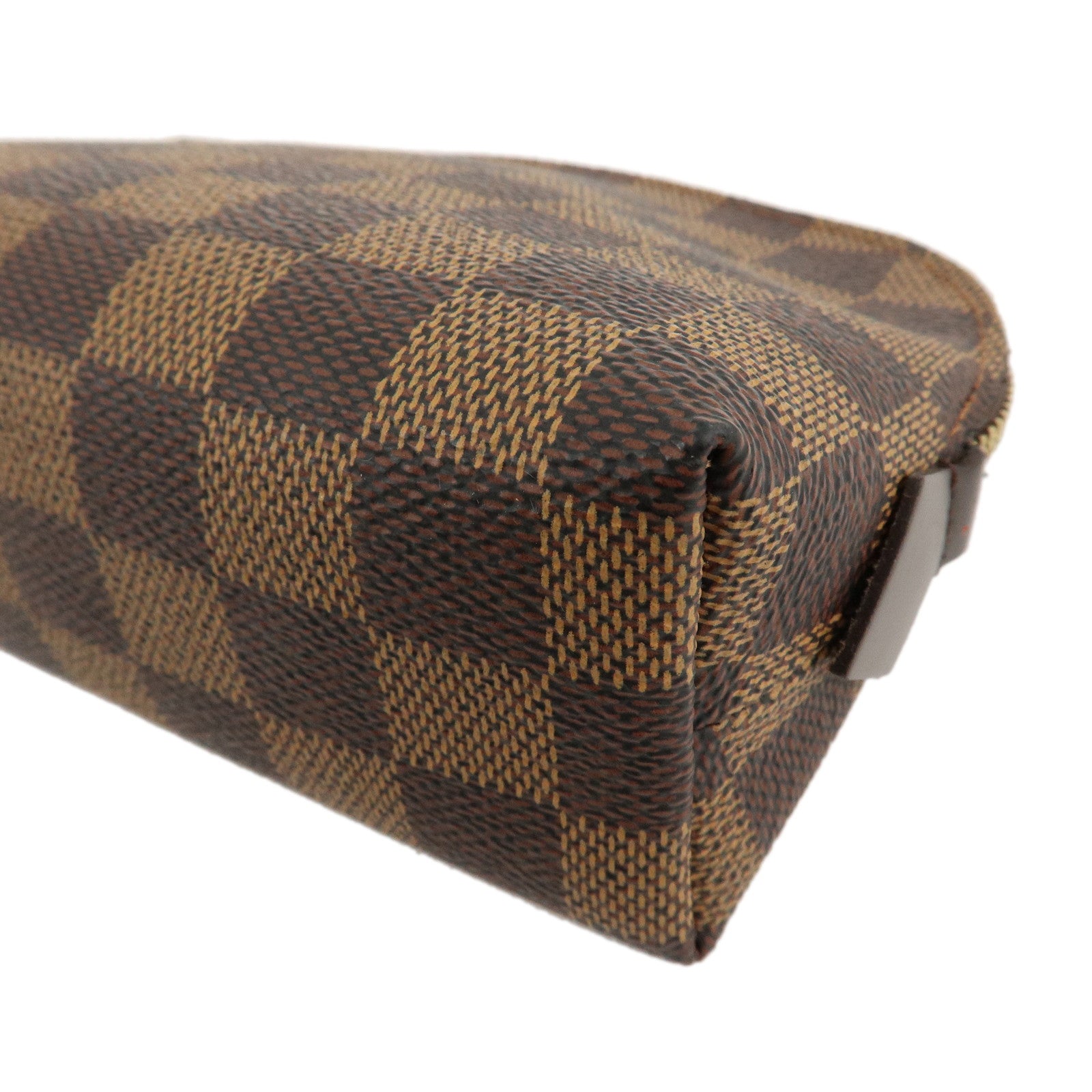 Louis Vuitton Damier Pochette Cosmetic Pouch Brown N47516