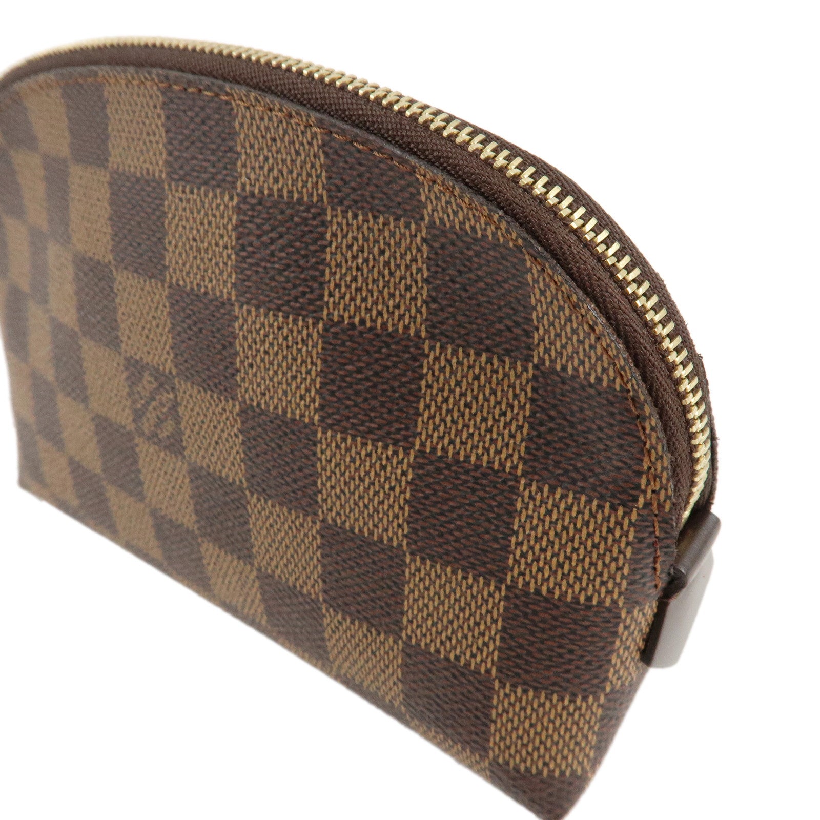 Louis Vuitton Damier Pochette Cosmetic Pouch Brown N47516