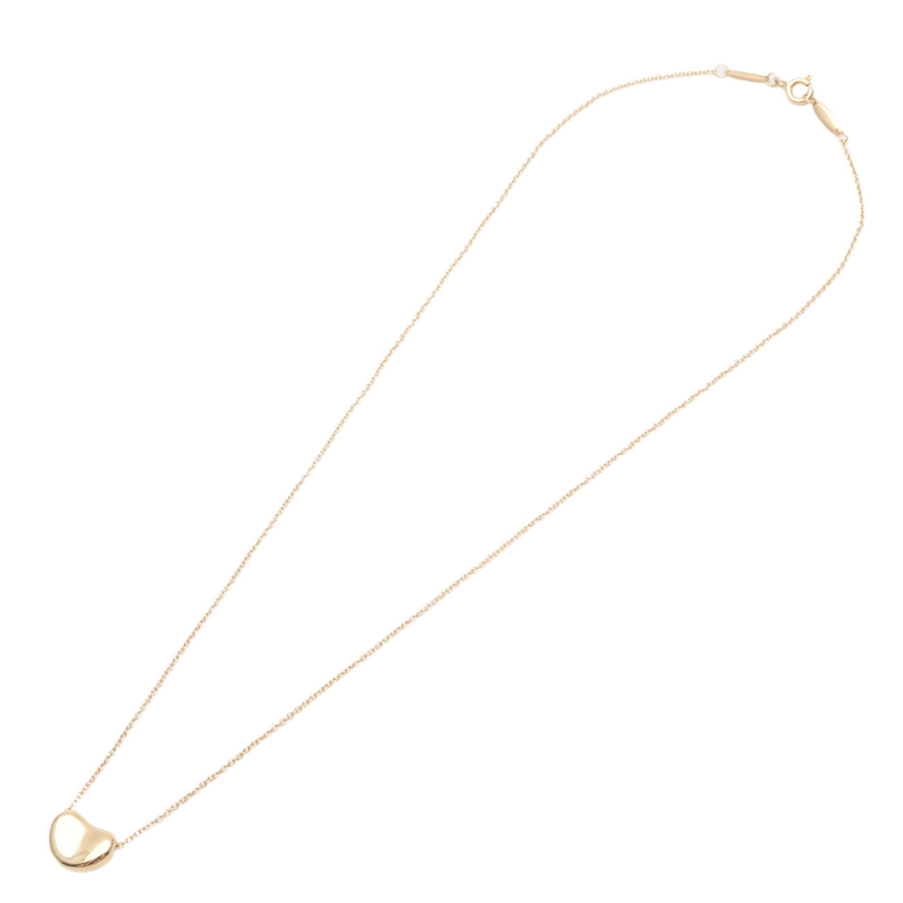 Tiffany&Co. Bean Necklace Small K18YG 750YG Yellow Gold