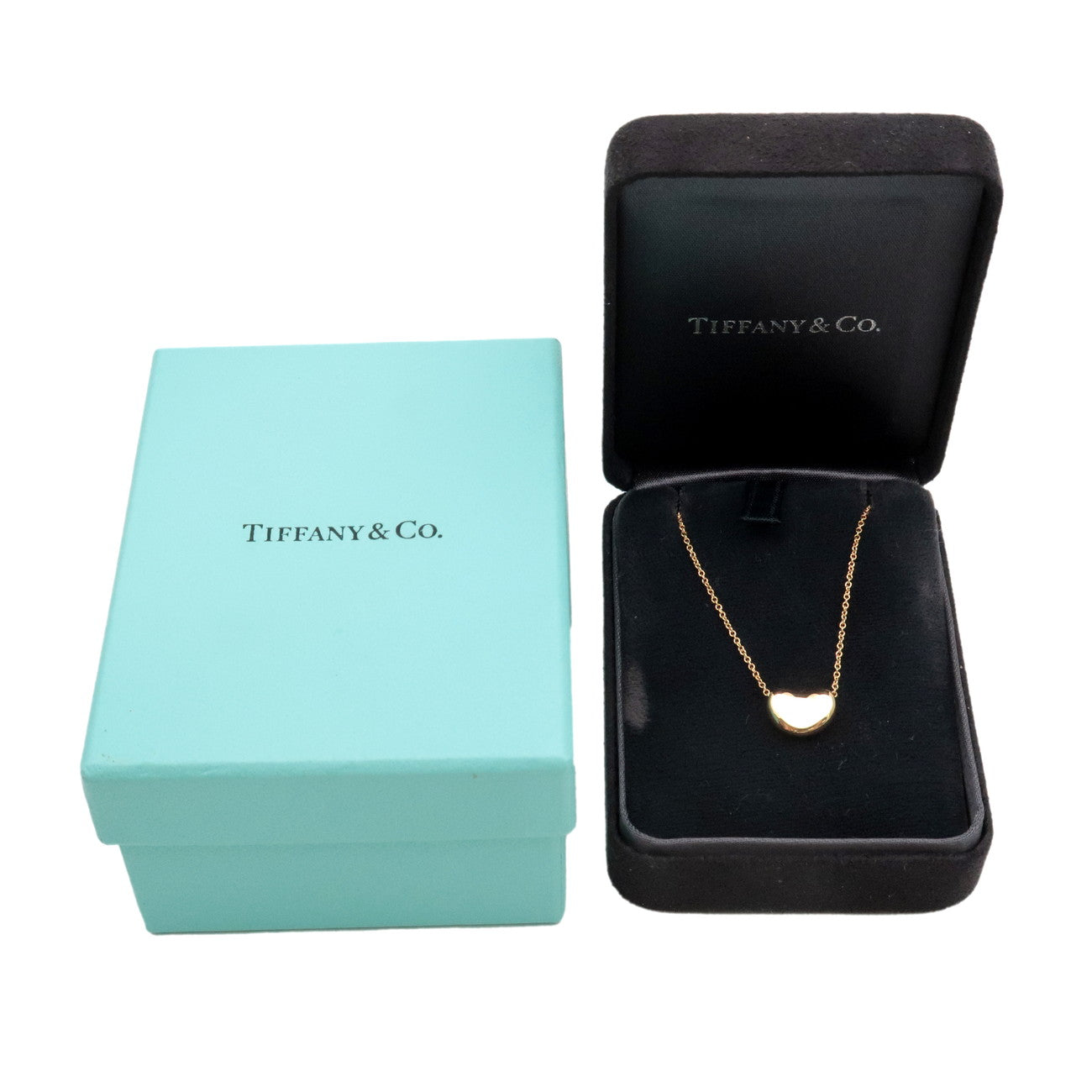 Tiffany&Co. Bean Necklace Small K18YG 750YG Yellow Gold