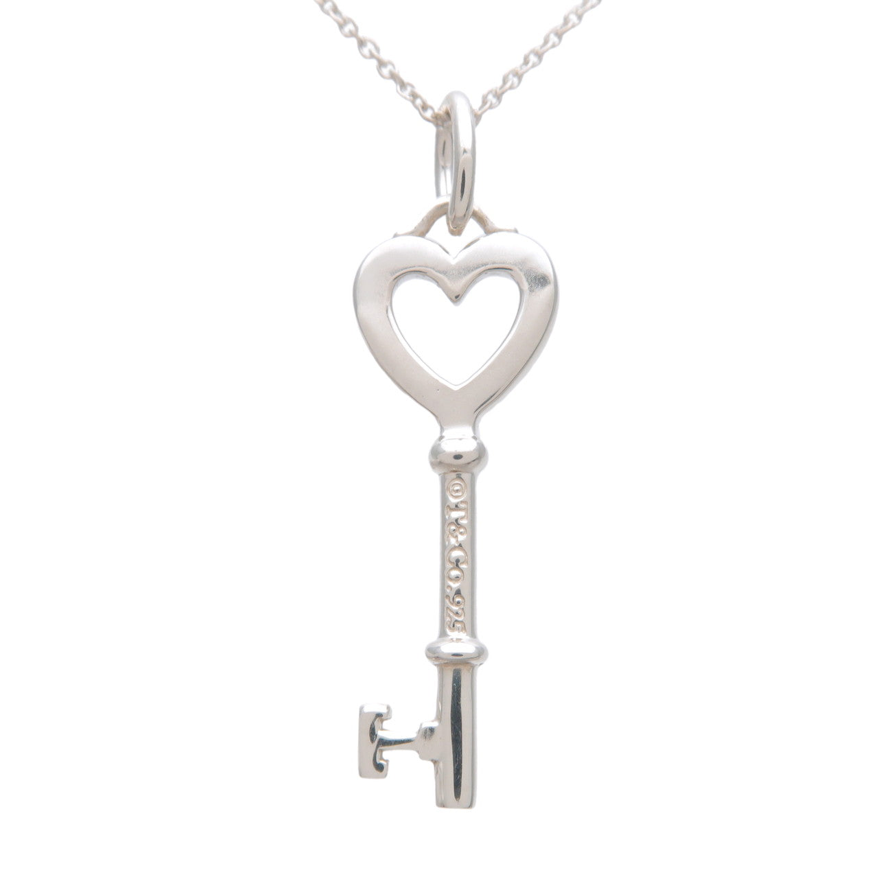 Tiffany&Co. Heart Key Necklace SV925 Silver