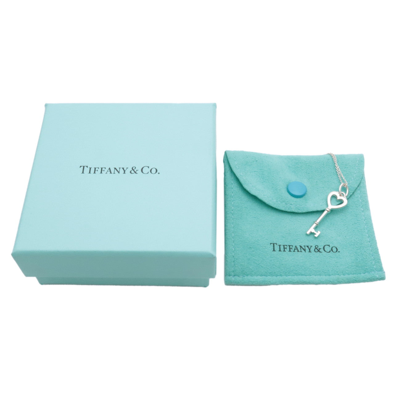 Tiffany&Co. Heart Key Necklace SV925 Silver