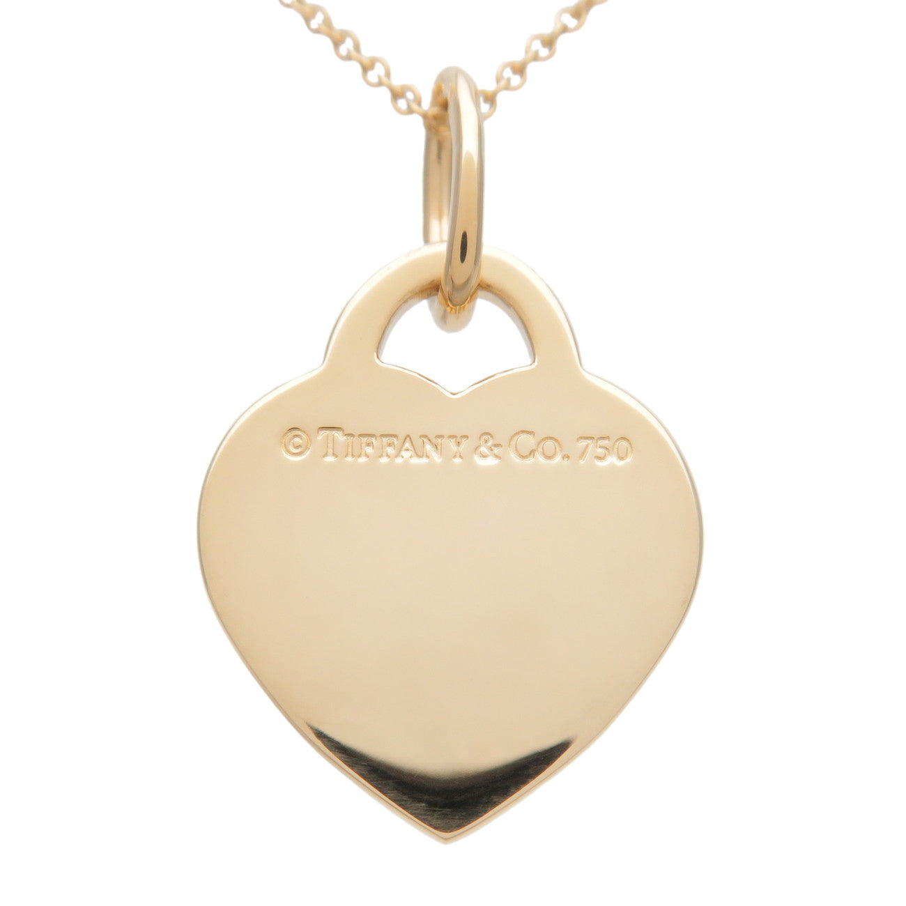 Tiffany&Co. Return to Tiffany Heart Tag Necklace K18 750YG