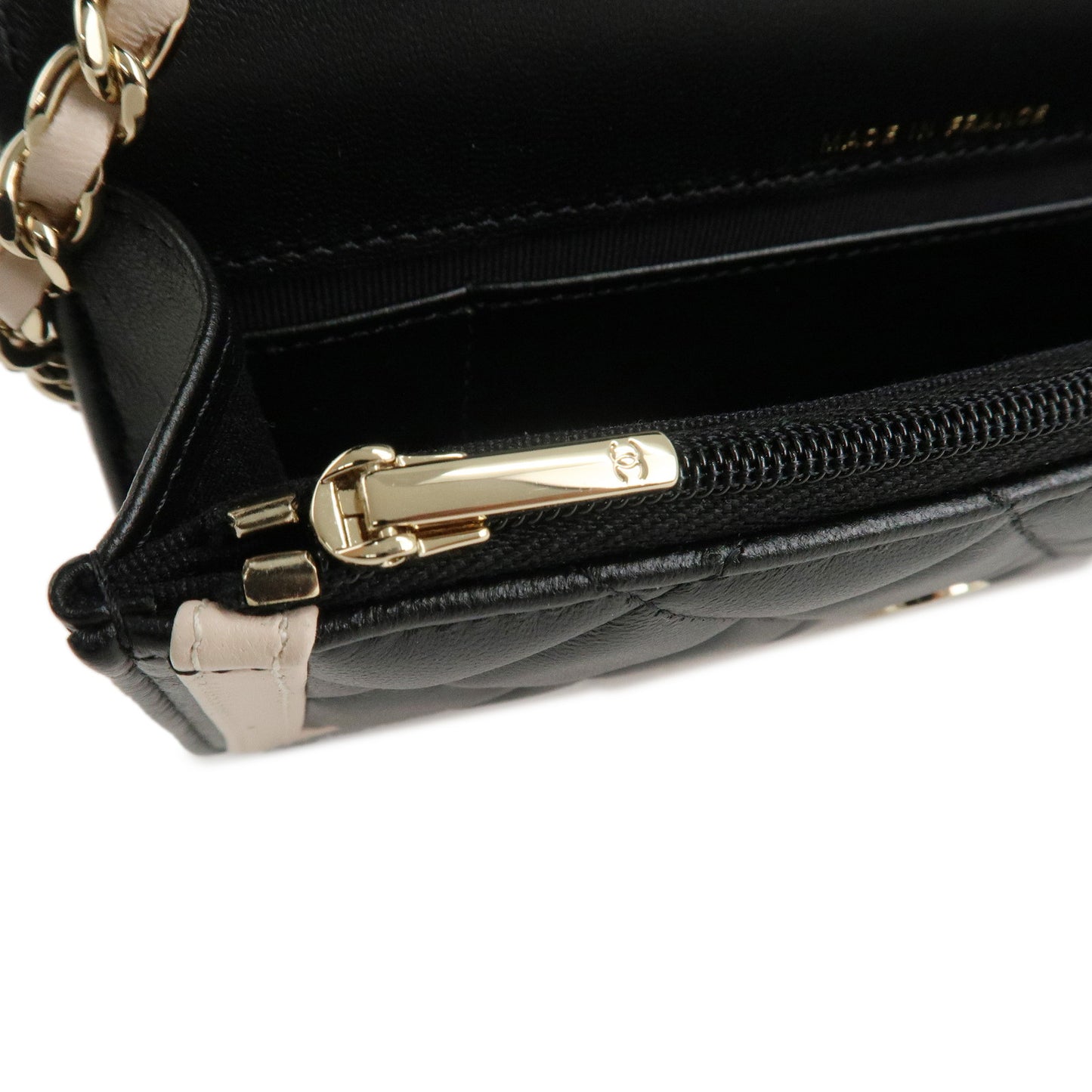 CHANEL Matelasse Lamb Skin Mini Matelasse Shoulder Bag Black