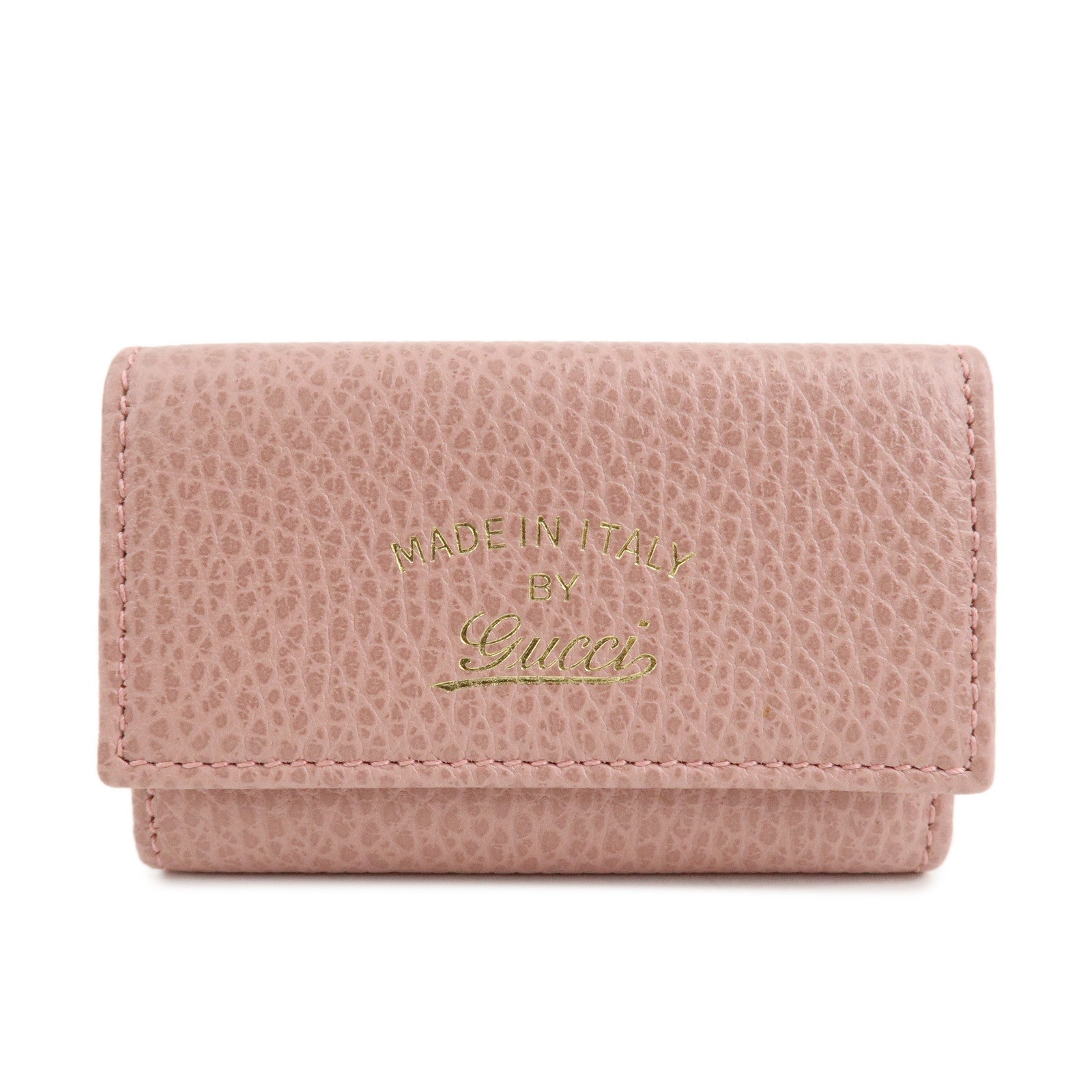 GUCCI-Swing-Leather-6-Ring-Key-Case-Pink-354499