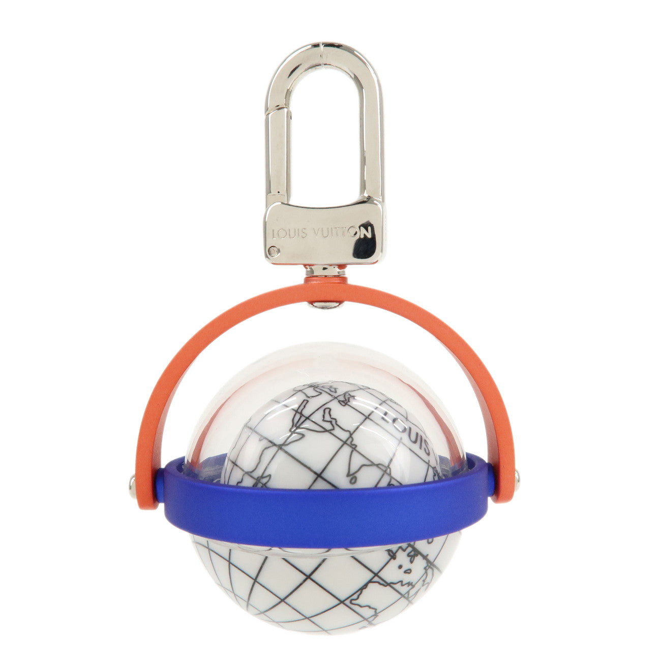 Louis Vuitton Porte Cles Explorer Key Chain White Blue Red Orange