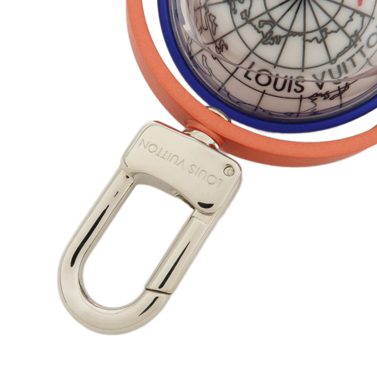 Louis Vuitton Porte Cles Explorer Key Chain White Blue Red Orange