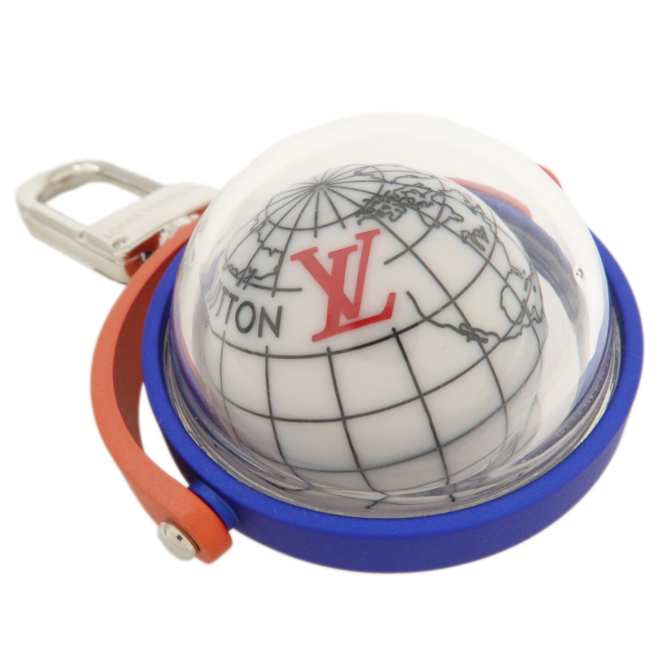 Louis Vuitton Porte Cles Explorer Key Chain White Blue Red Orange