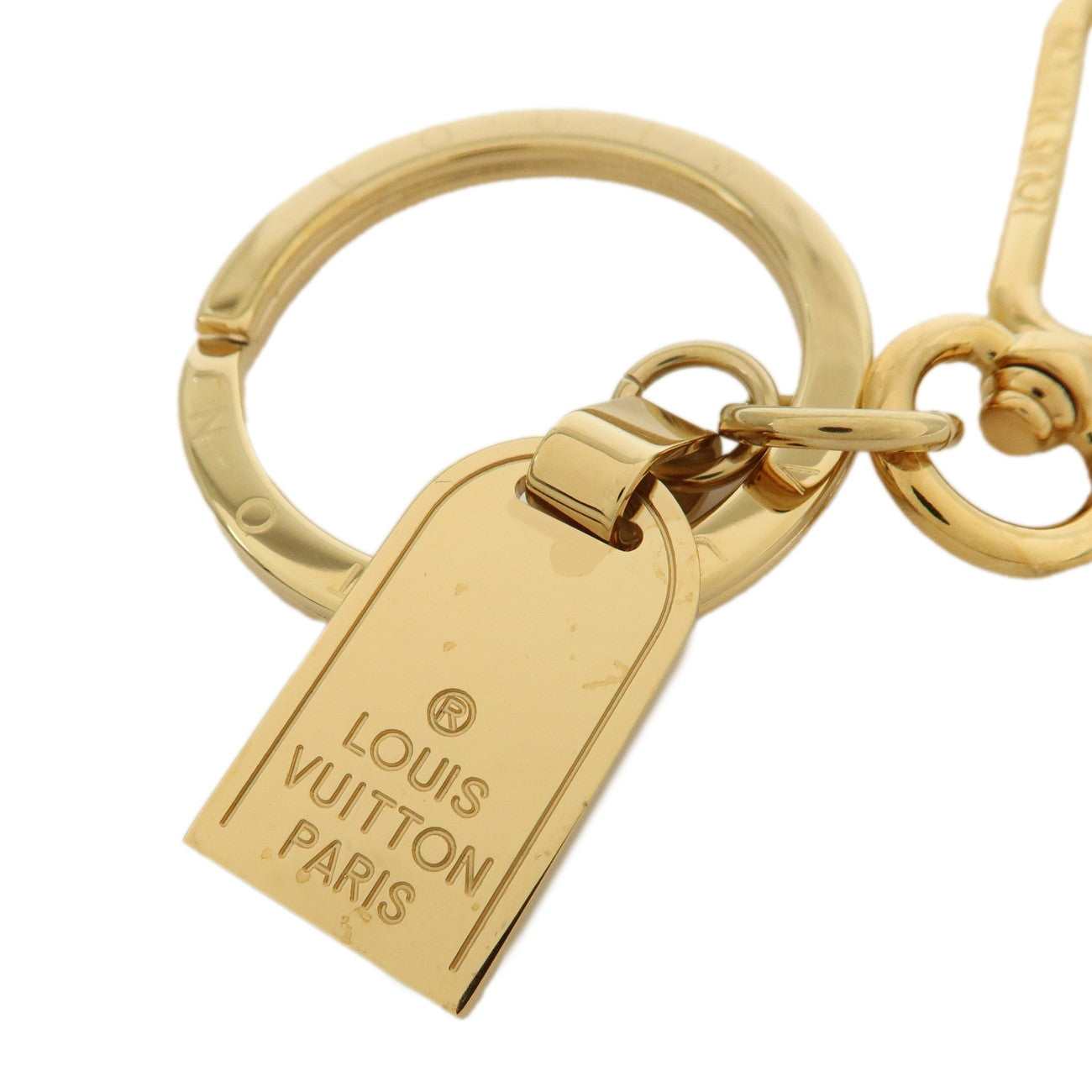 Louis Vuitton Porte Cles Mini Travel Charm Key Chain Gold M65996