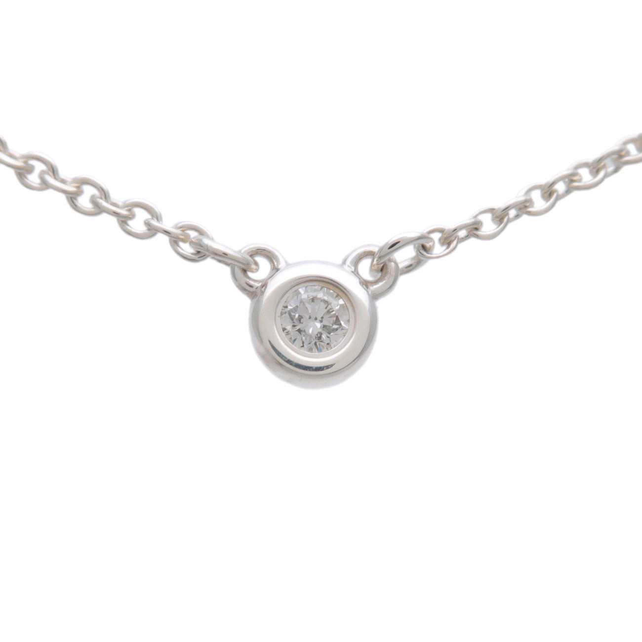 Tiffany&Co.-By-The-Yard-1P-Diamond-Necklace-0.03ct-SV925-Silver