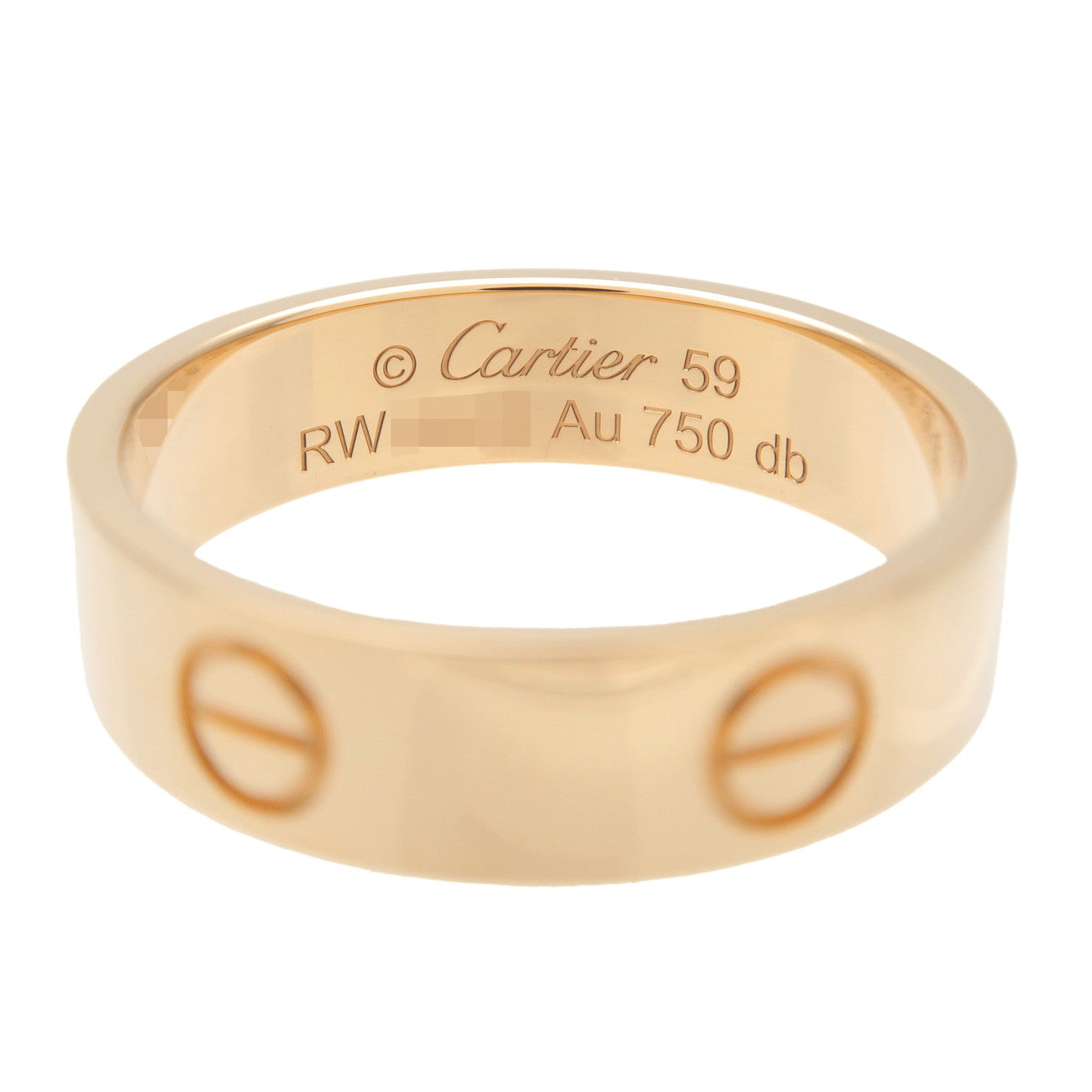 Cartier Love Ring K18 750YG Yellow Gold #59 US9 EU59 HK20 Used