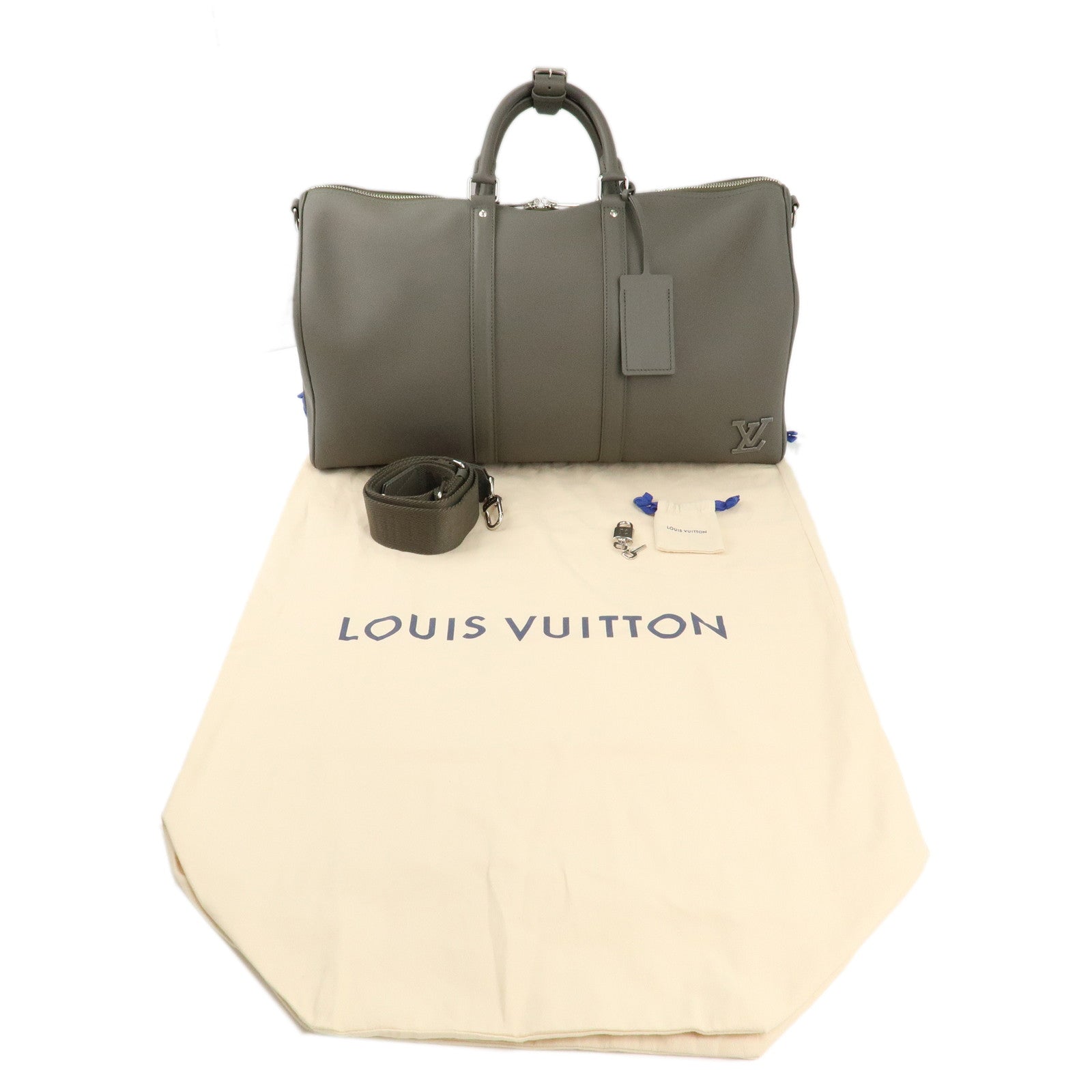 Louis Vuitton LV Aerogram Keepall Bandouliere 50 Boston Bag M21536 Used