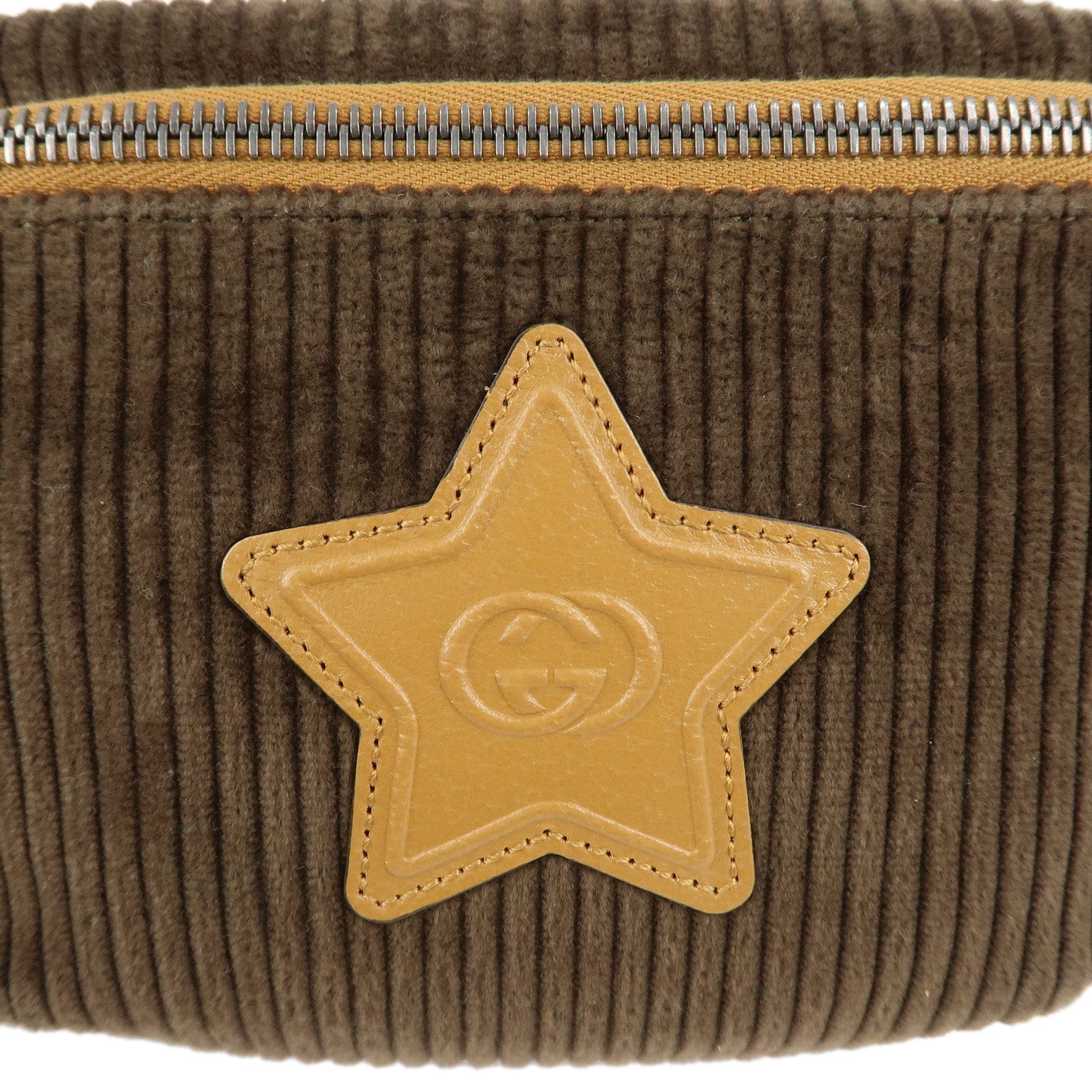 GUCCI Children's Interlocking G Corduroy Leather Waist Bag 502095