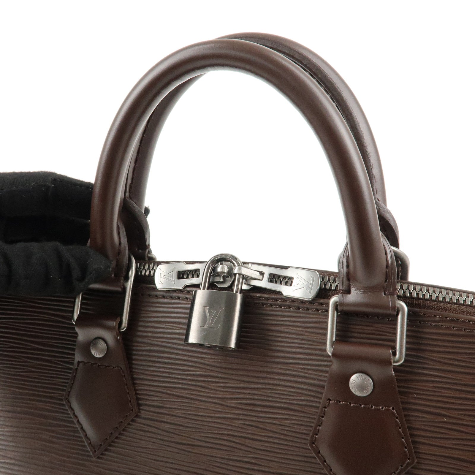 Louis Vuitton Epi Leather Alma PM Hand Bag Mocha Brown M5214D