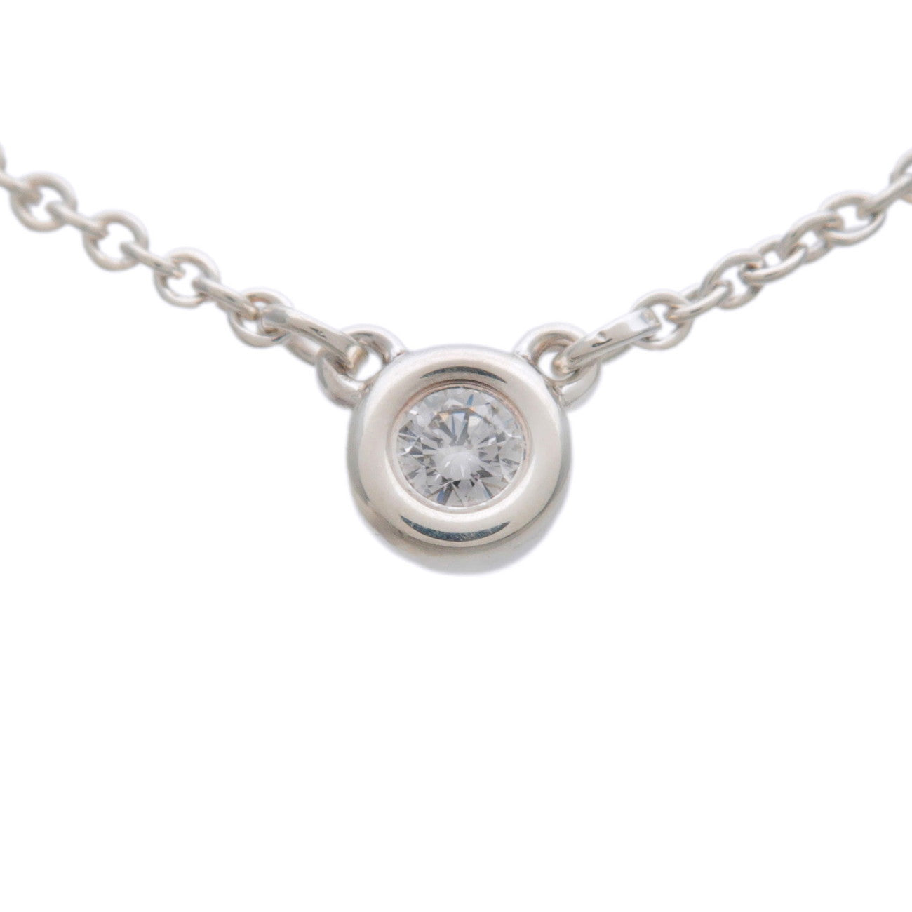 Tiffany&Co.-By-The-Yard-1P-Diamond-Necklace-0.05ct-SV925-Silver