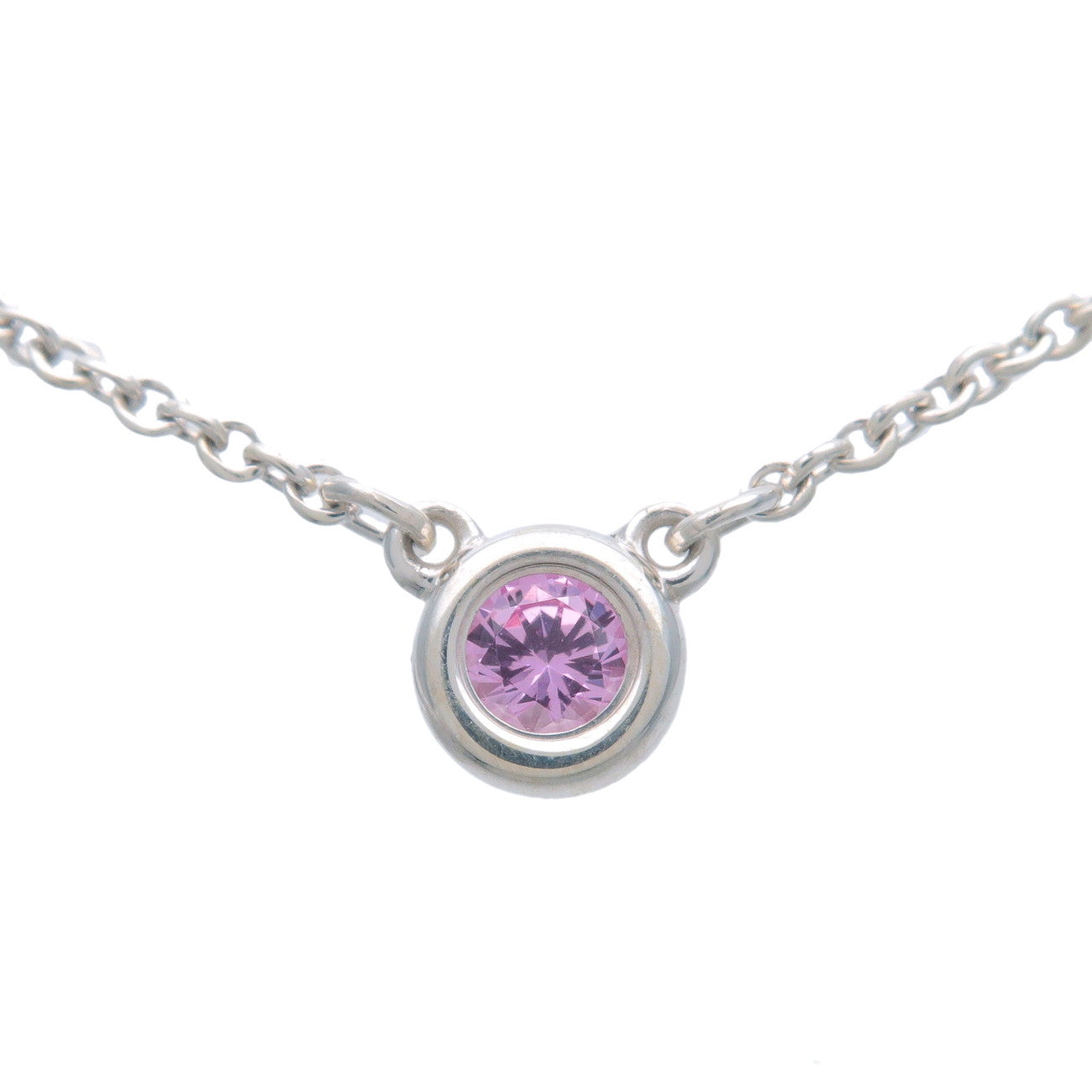 Tiffany&Co.-By-the-Yard-1P-Pink-Sapphire-Necklace-0.08ct-Silver