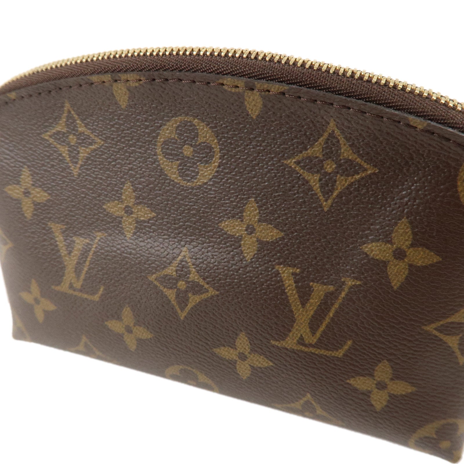 Louis Vuitton Monogram Pochette Cosmetic Pouch Brown M47515