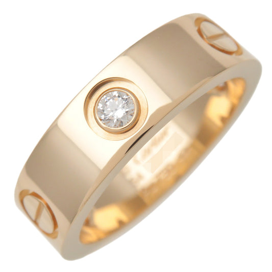 Cartier-Love-Ring-Half-Diamond-K18-750YG-Yellow-Gold-#54-US47-EU54