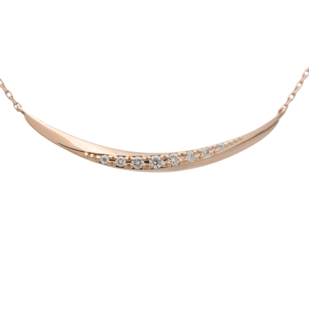 4°C-8P-Diamonds-Necklace-K18PG-750PG-Rose-Gold-Jewelry