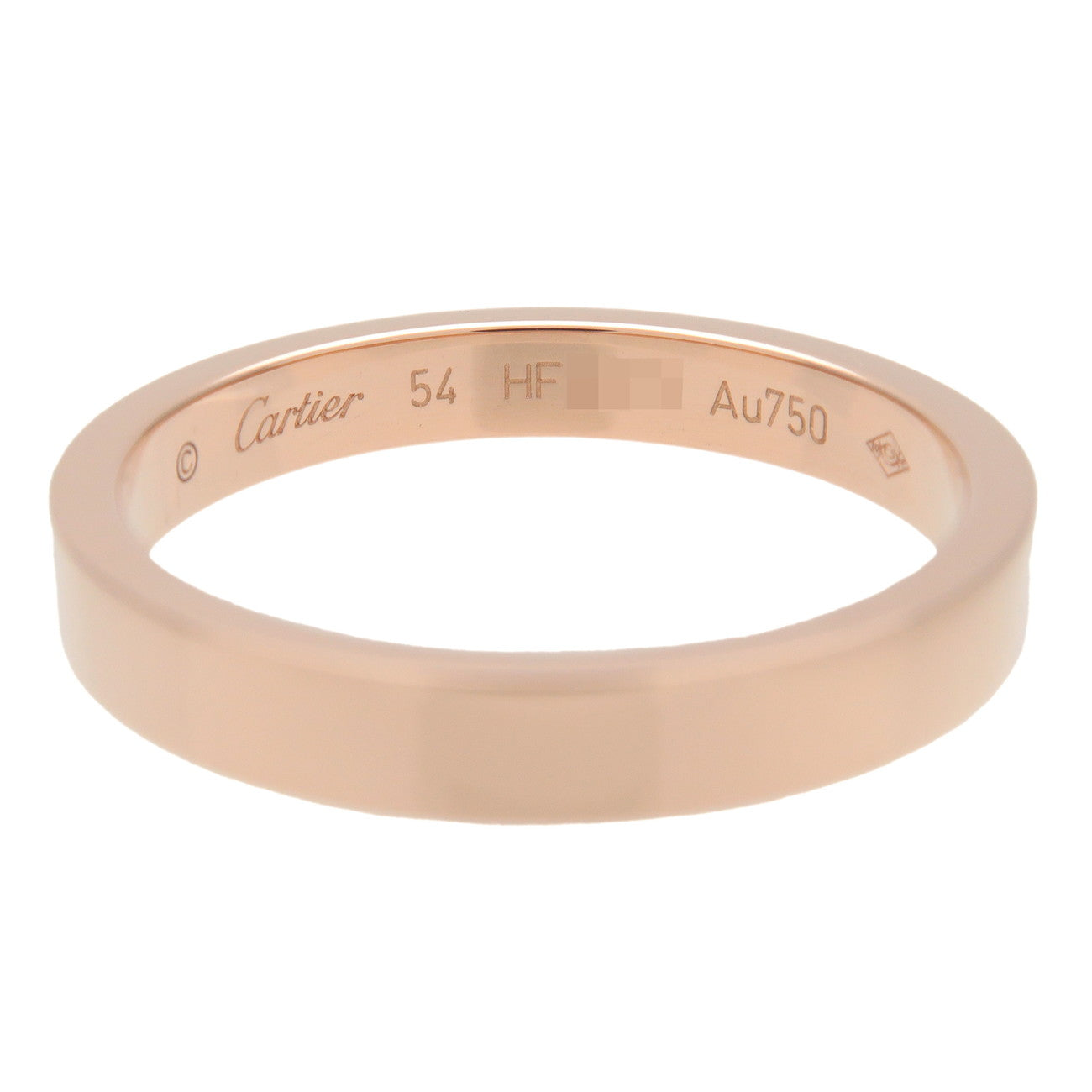 Cartier Engraved Ring K18 750PG Rose Gold #54 US7 EU53.5 HK15