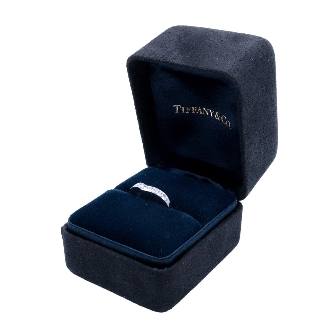 Tiffany&Co. V Band Diamond Ring PT950 Platinum US5.5 EU50