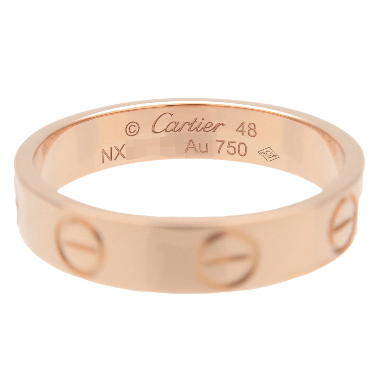 Cartier Mini Love Ring K18 750PG Rose Gold #48 US4.5 EU48 HK9.5 Used