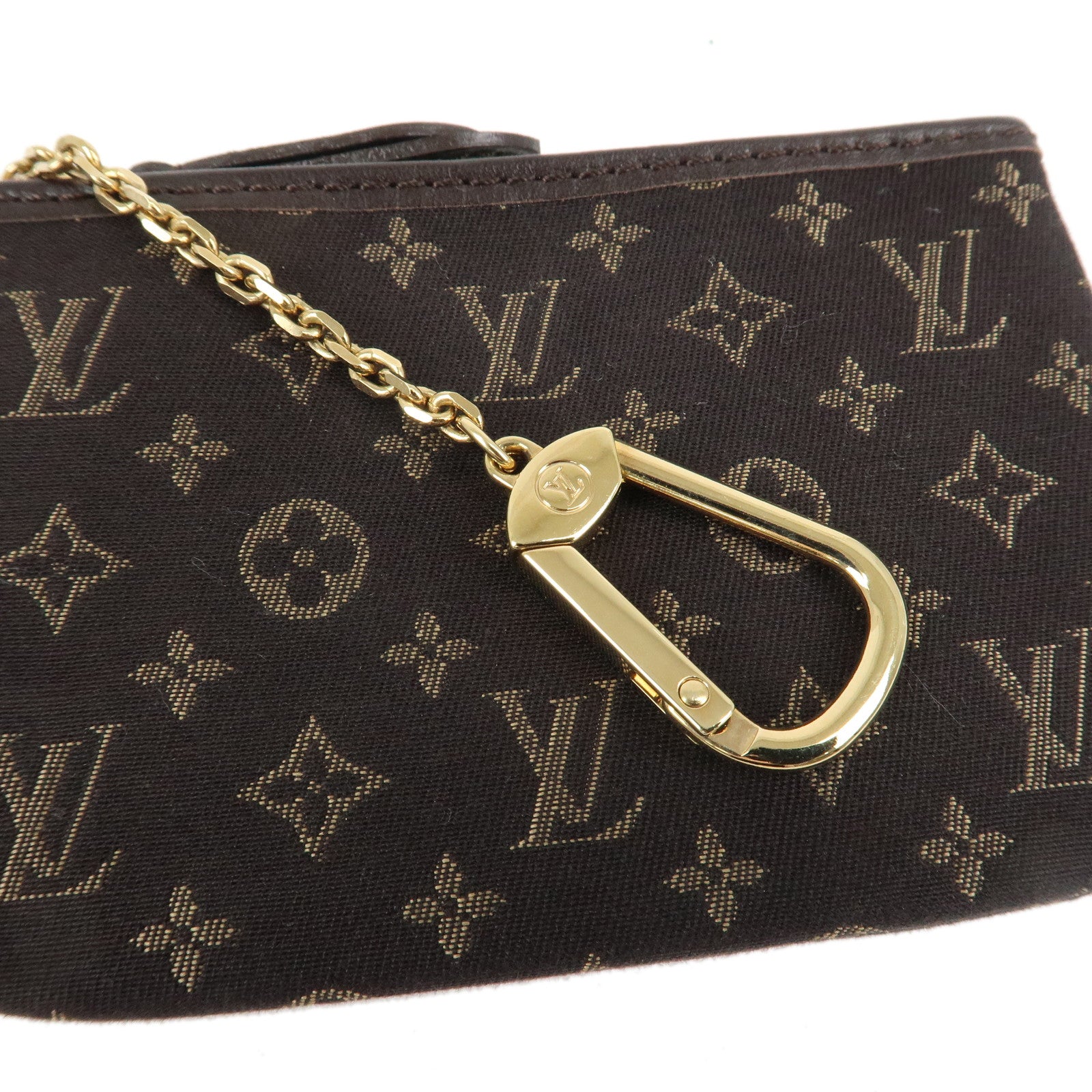 Louis Vuitton Monogram Mini Lin Pochette Cles Coin Case M95230