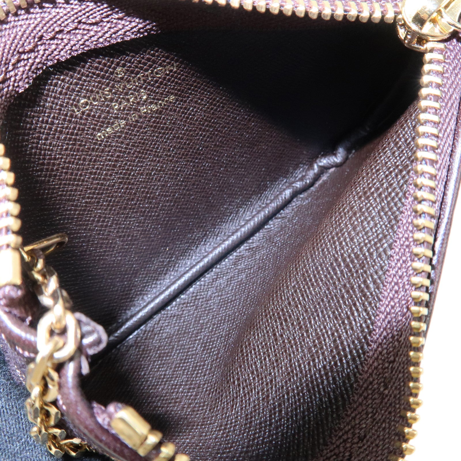 Louis Vuitton Monogram Mini Lin Pochette Cles Coin Case M95230