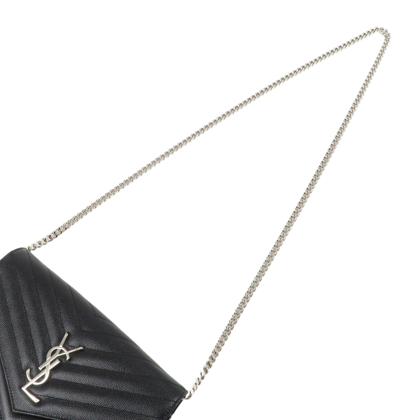 SAINT LAURENT PARIS Saint Laurent Paris Leather ChainWallet 377828