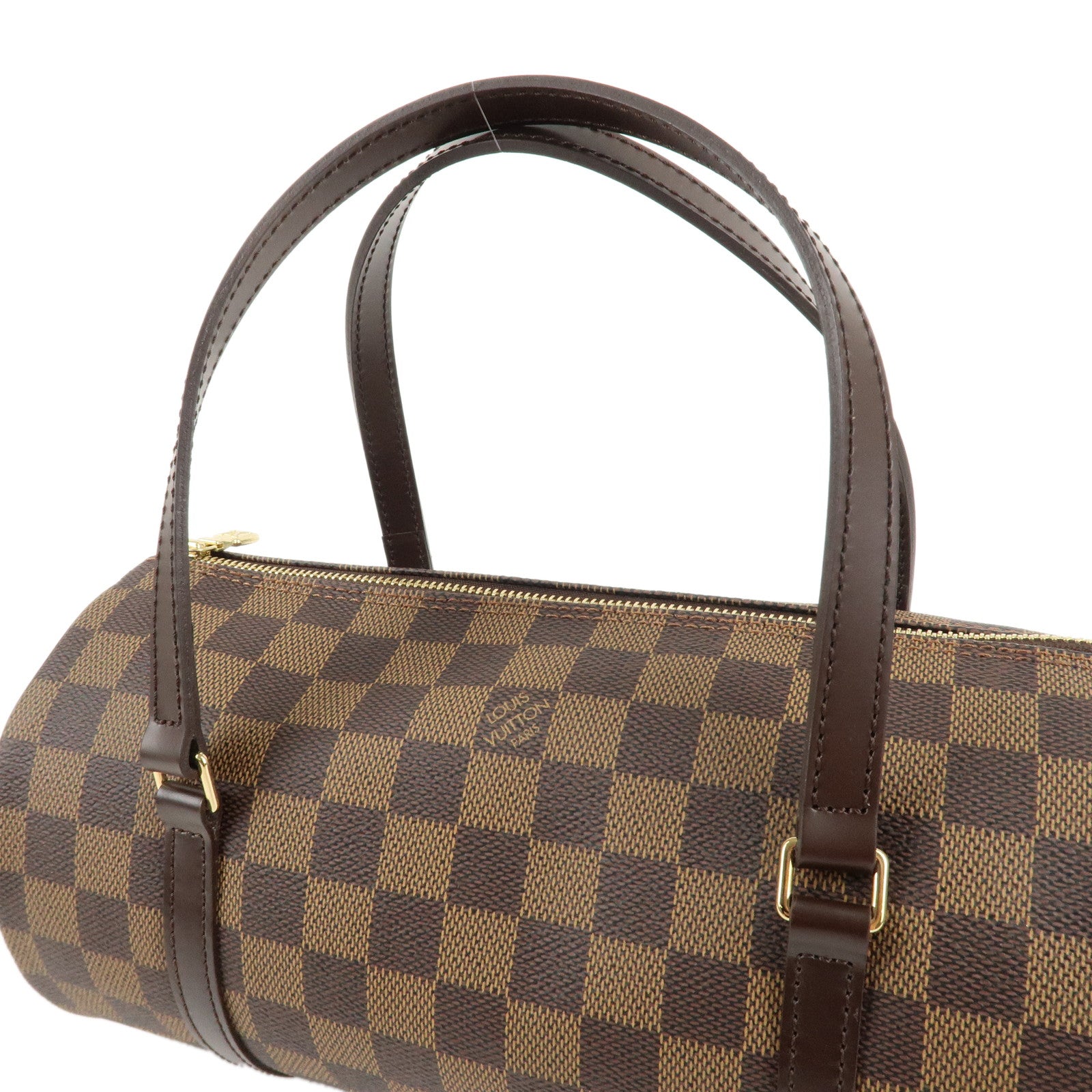 LOUIS VUITTON Damier Ebene Papillon 26 Hand Bag Brown N51304 Used