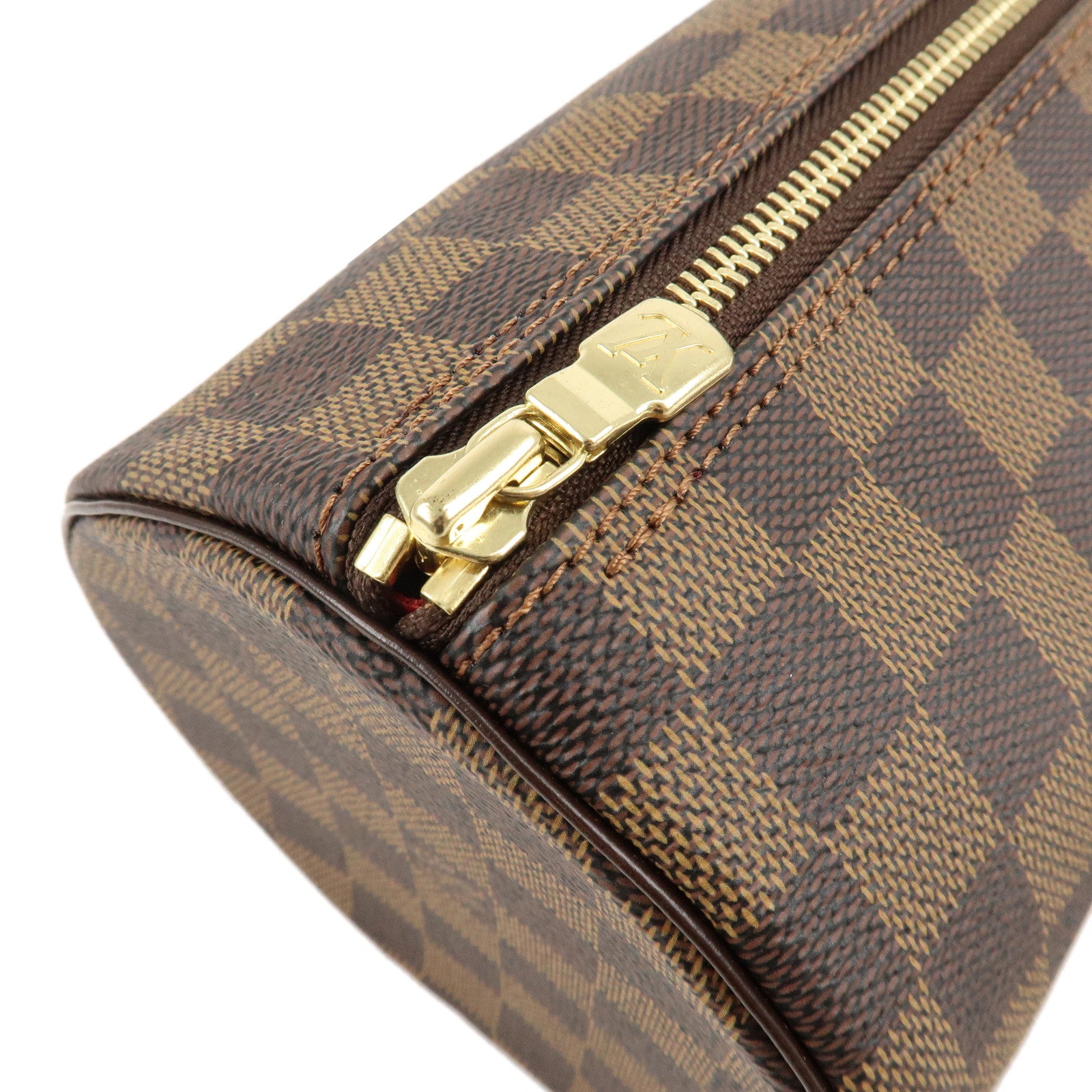 LOUIS VUITTON Damier Ebene Papillon 26 Hand Bag Brown N51304 Used