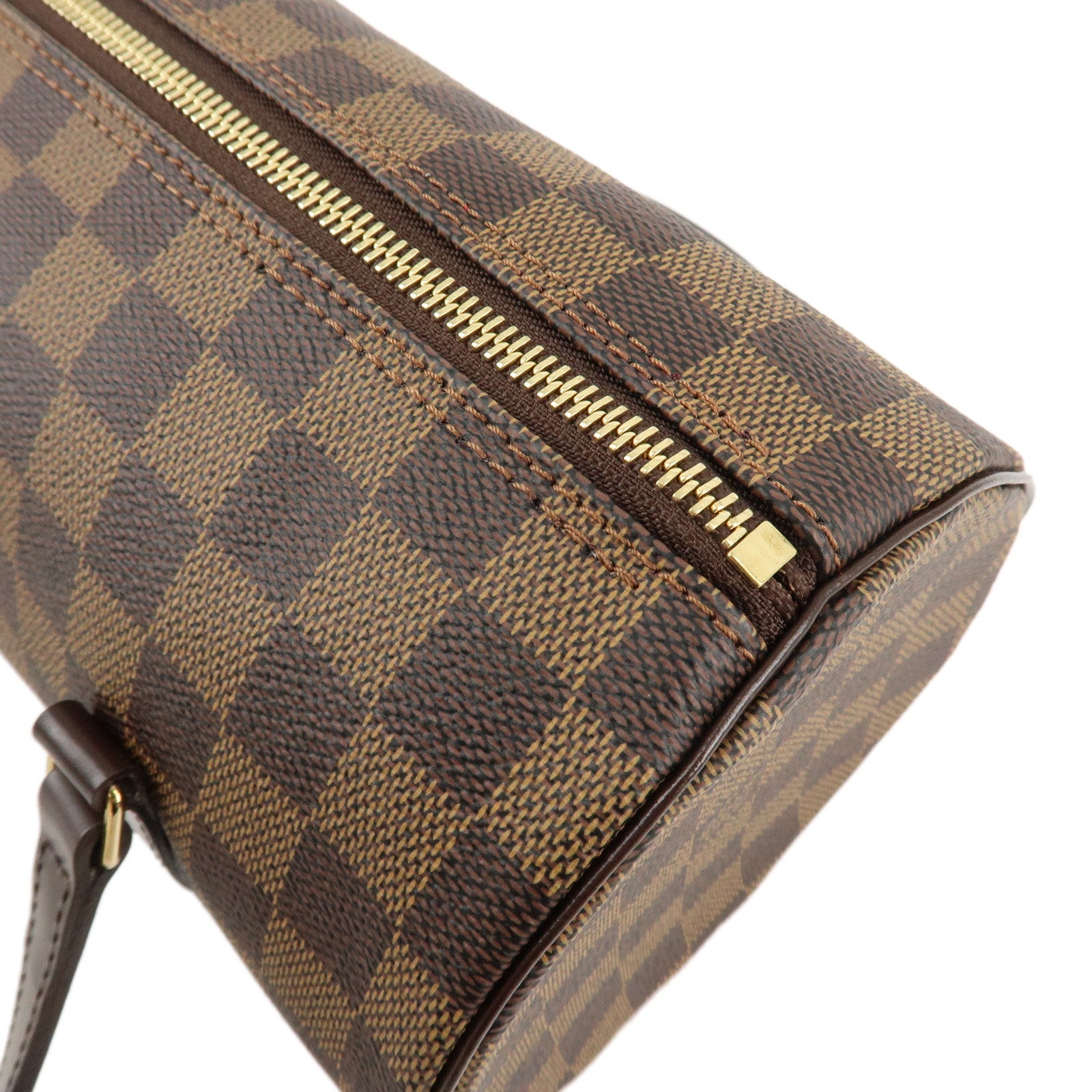 LOUIS VUITTON Damier Ebene Papillon 26 Hand Bag Brown N51304 Used