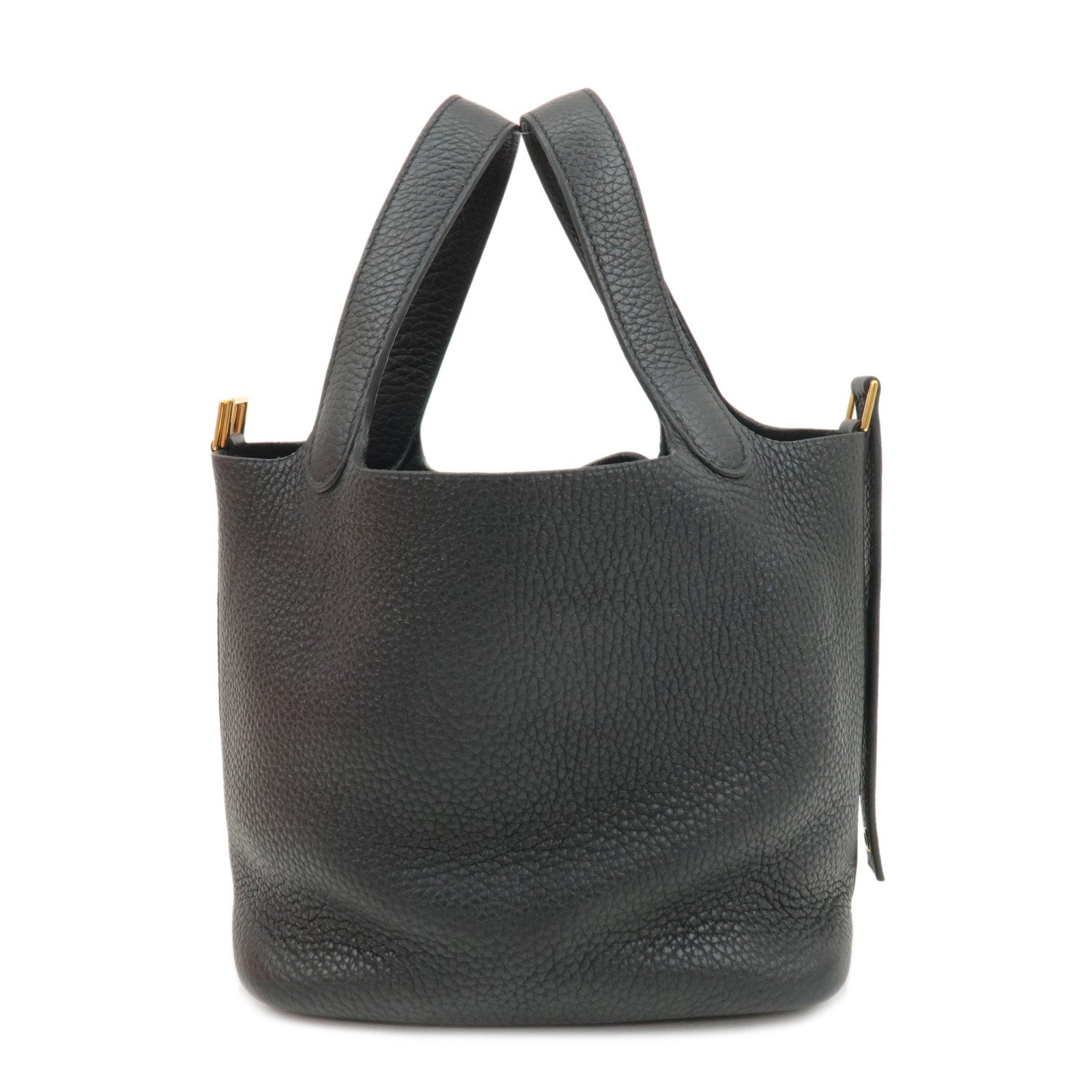 HERMES-Taurillo-Clemence-Picotin-LockPM-Z-Stamped-Hand-Bag-Black