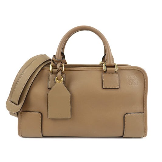 LOEWE-Anagram-Leather-Amazona-28-Hand-Bag-Brown