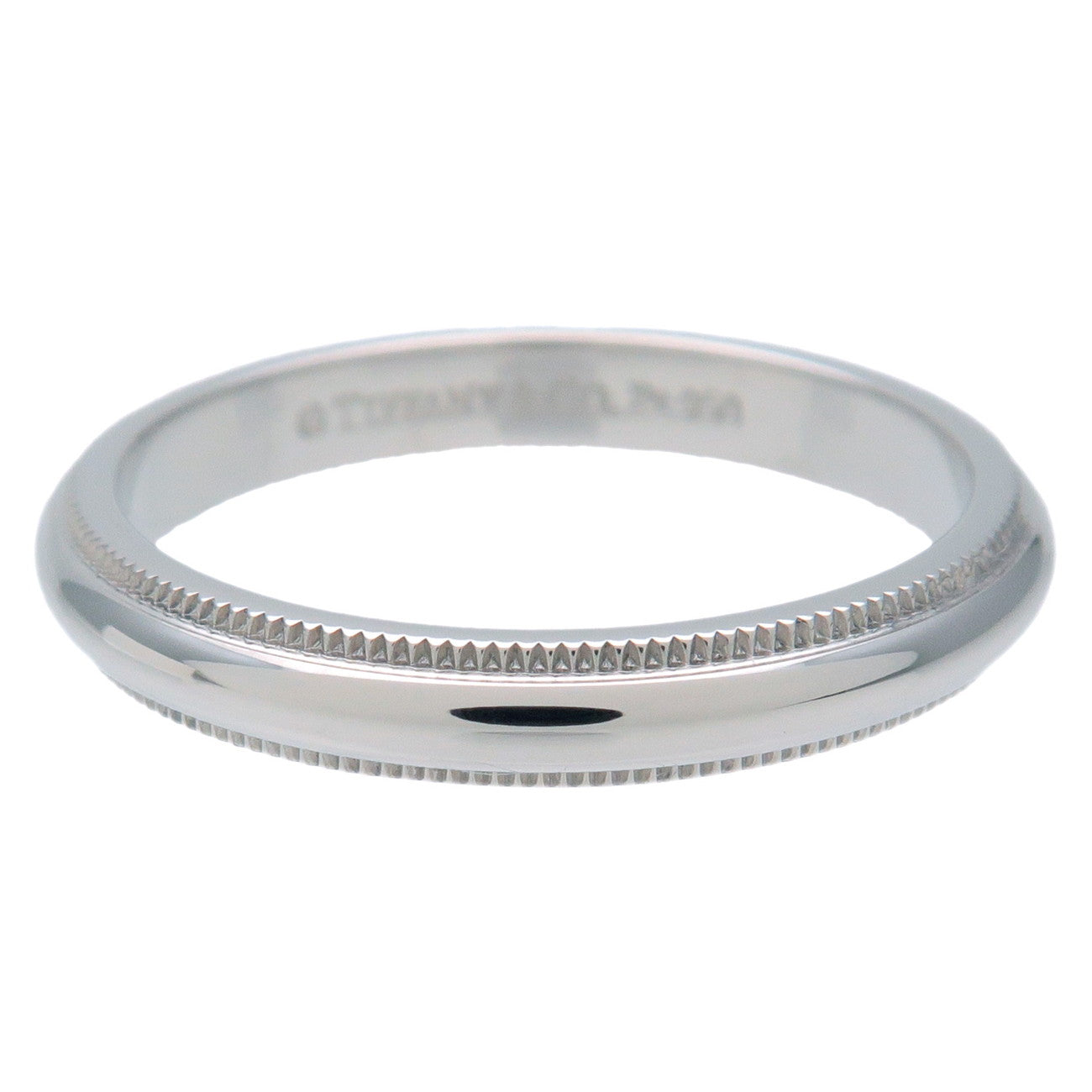 Tiffany&Co. Milgrain Band Ring PT950 Platinum US7-7.5  EU54.5