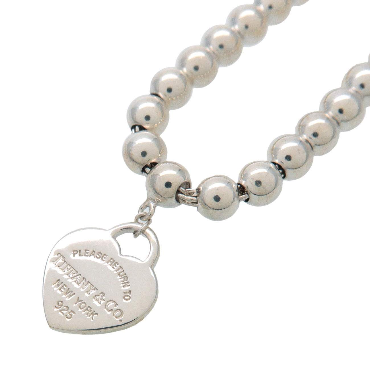 Tiffany&Co. Return to Tiffany Mini Heart Tag Beads Bracelet SV925