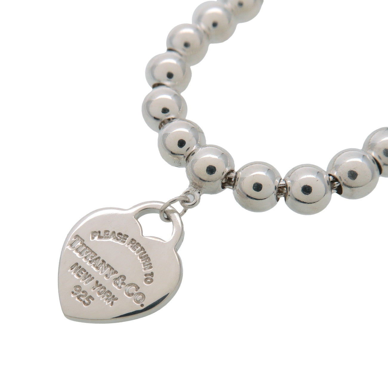 Tiffany&Co. Return to Tiffany Mini Heart Tag Beads Bracelet SV925