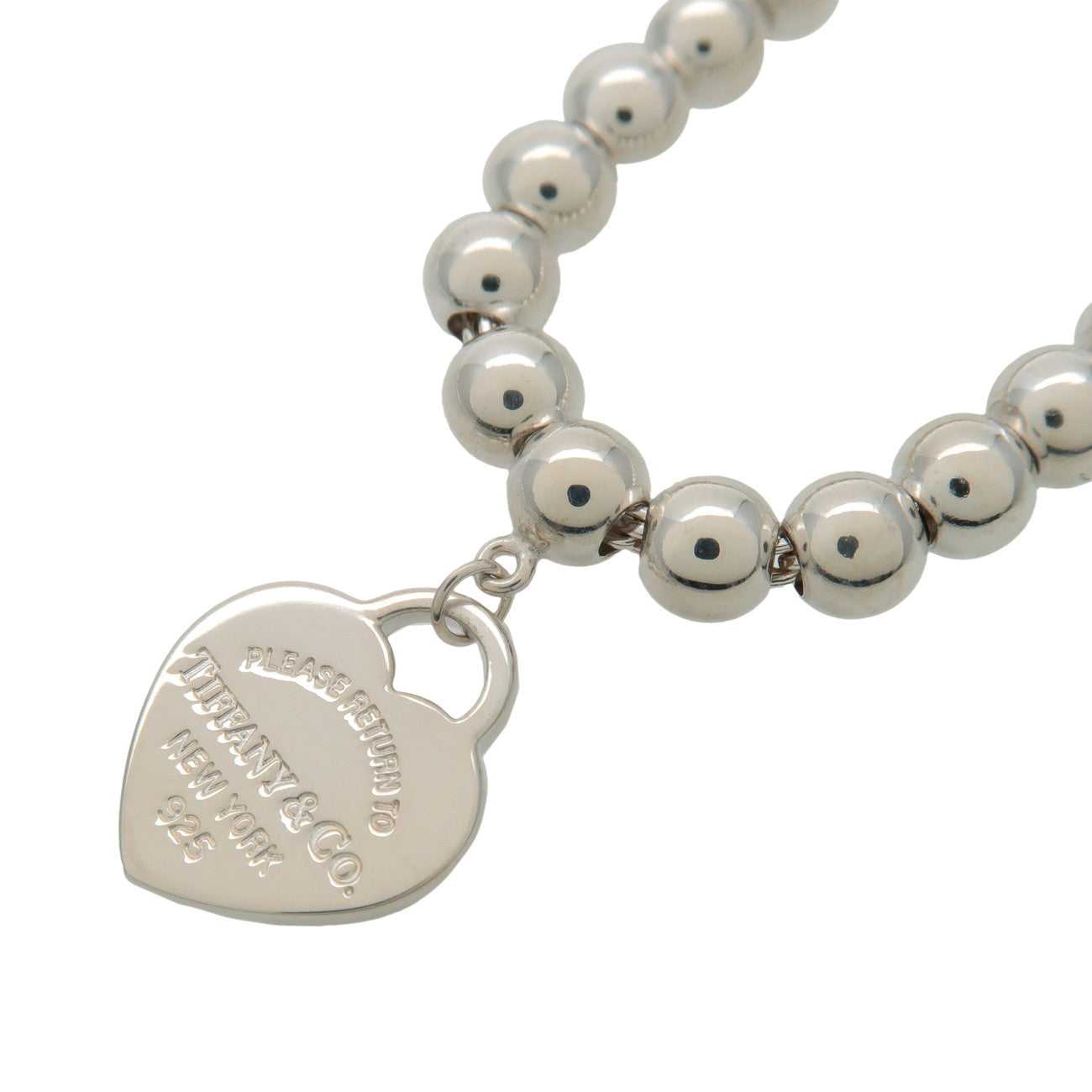 Tiffany&Co. Return to Tiffany Mini Heart Tag Beads Bracelet SV925