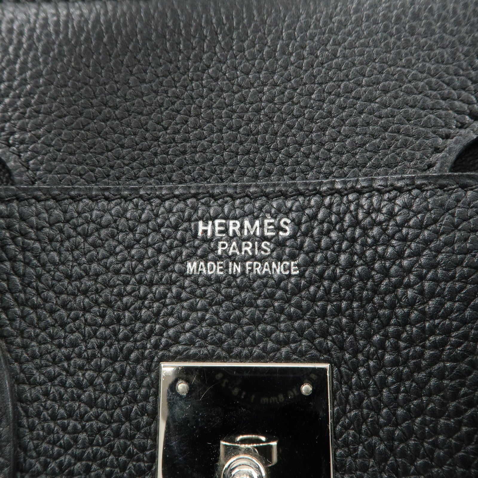 HERMES Togo Birkin 35 H Stamped Hand Bag Balck