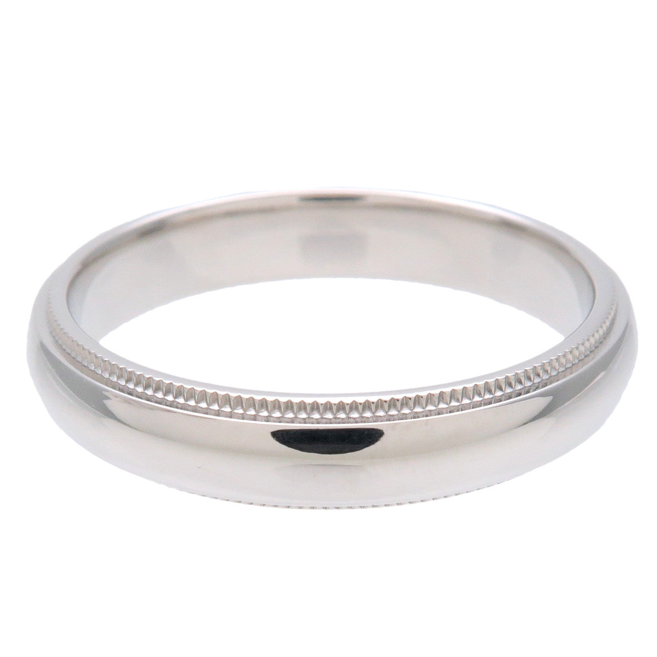 Tiffany&Co. Milgrain Band Ring PT950 Platinum #16.5 US8 EU56.5