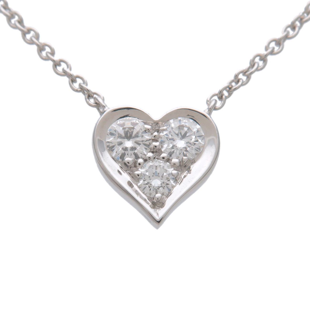 Tiffany&Co.-Sentimental-Heart-3P-Diamond-Necklace-PT950-Platinum